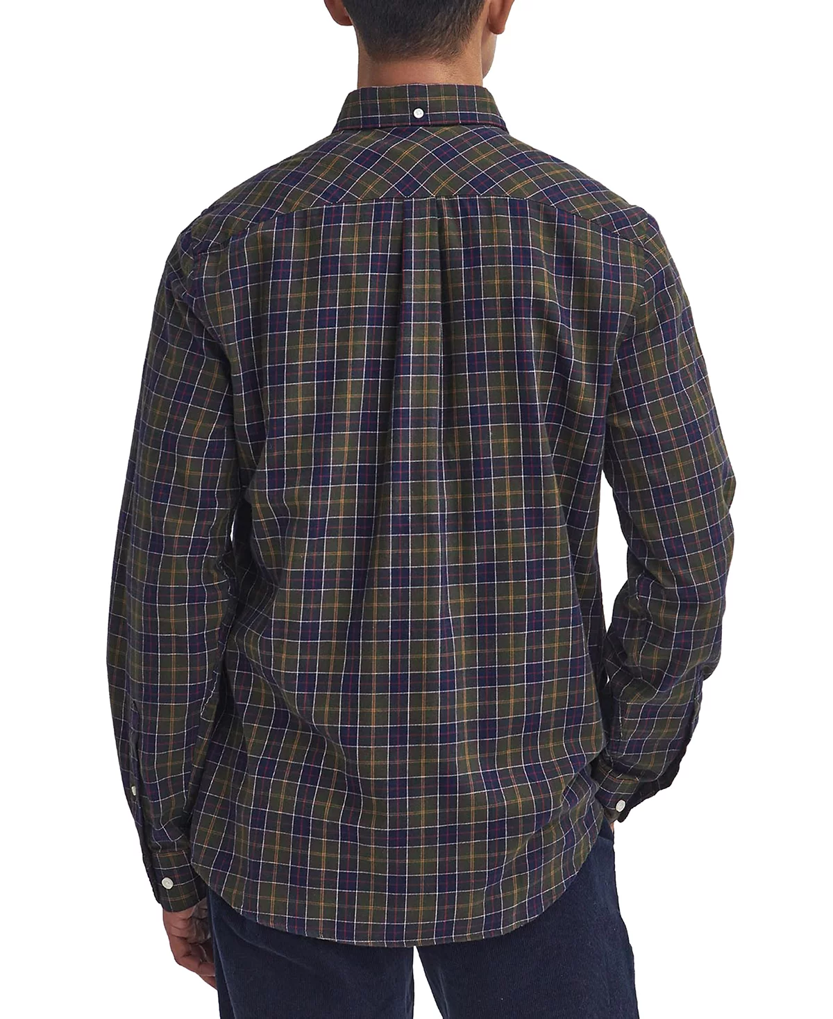 Barbour Mens Lanark Tailored-Fit Tartan Button-Down Twill Shirt 14690₽