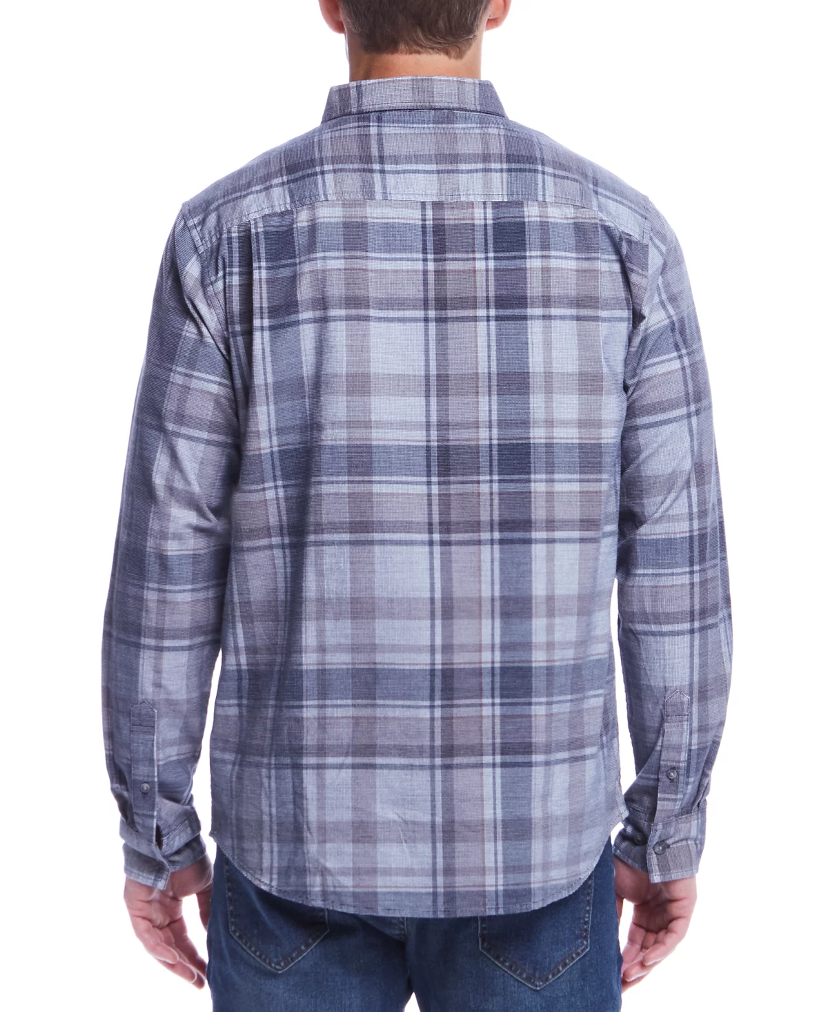 Weatherproof Vintage Mens Distressed Plaid Corduroy Long Sleeve Button Down Shirt 4990₽
