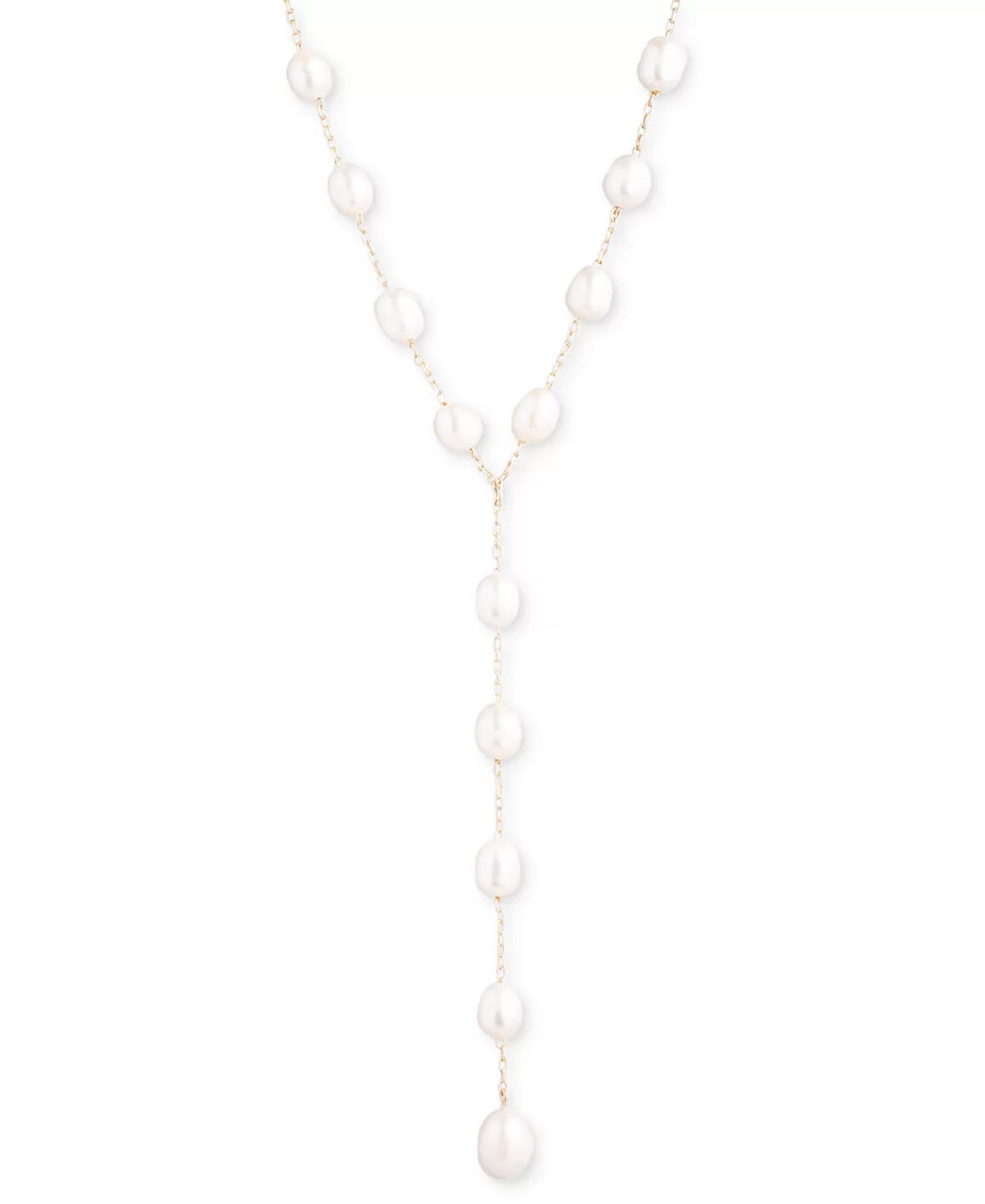 Ожерелье-лариат Emily in Paris с позолоченным пресноводным жемчугом диаметром 16 дюймов