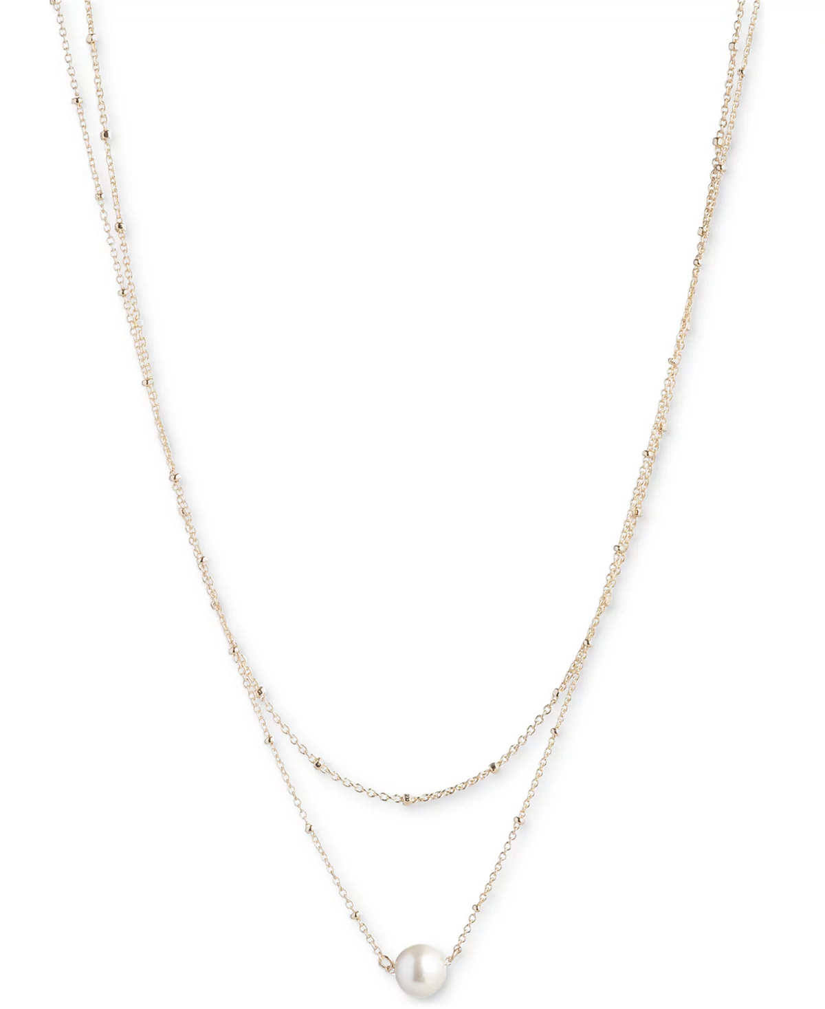 Двухрядное колье Emily in Paris из искусственного жемчуга золотистого цвета, удлинитель 16 дюймов + 3 дюйма