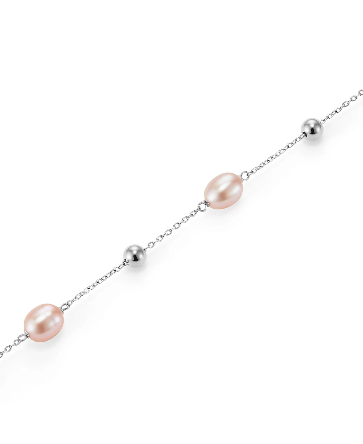 Браслет из культивированного жемчуга Оливии Бертон с серебряным оттенком на берегу моря