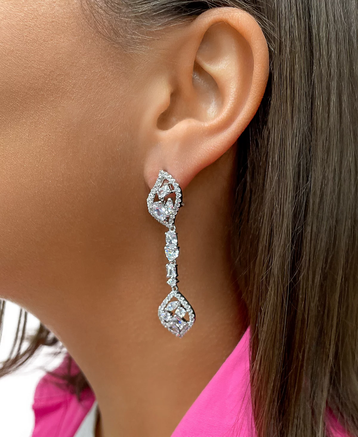 Sterling Forever Mariah Cubic Zirconia Drop Earrings 13690₽
