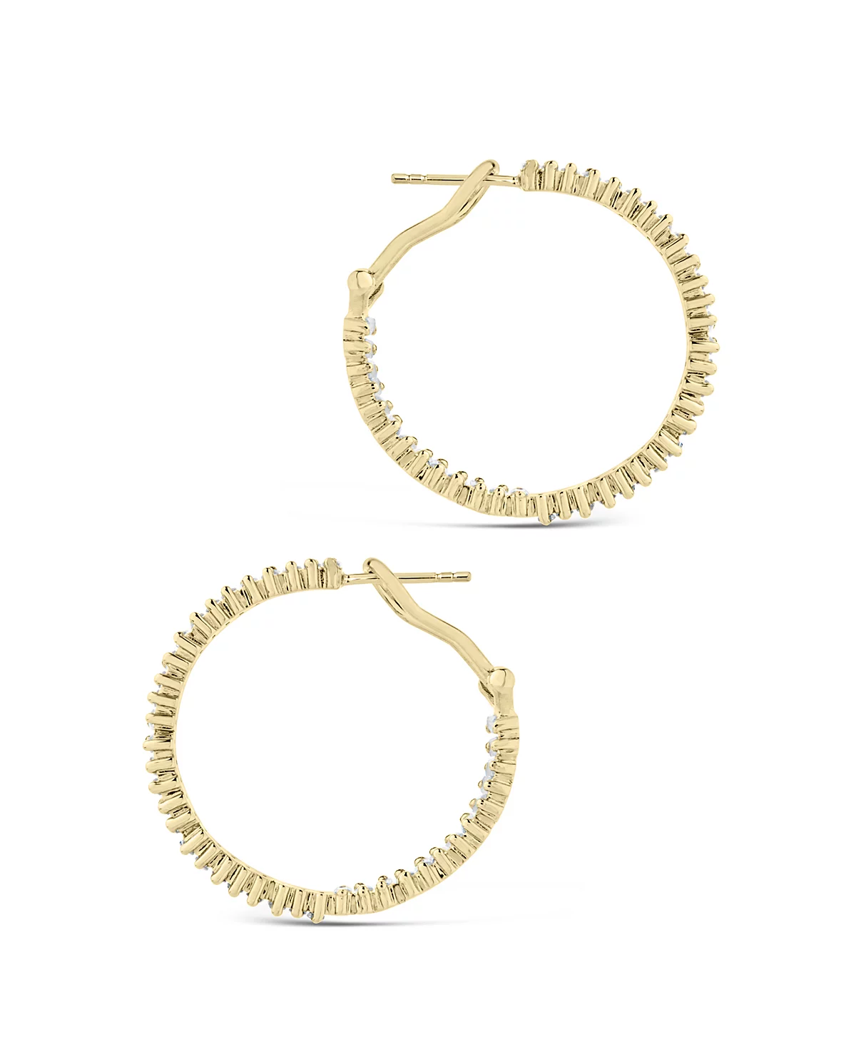 Sterling Forever Mischa Cubic Zirconia Statement Hoop Earrings