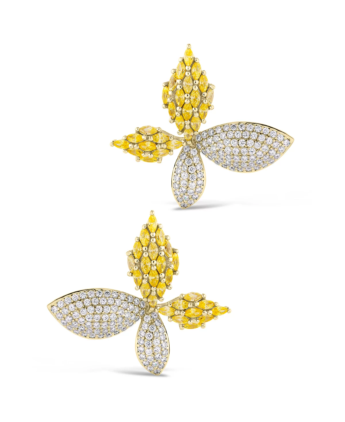 Sterling Forever Heidi Cubic Zirconia Flower Stud Earrings 13290₽
