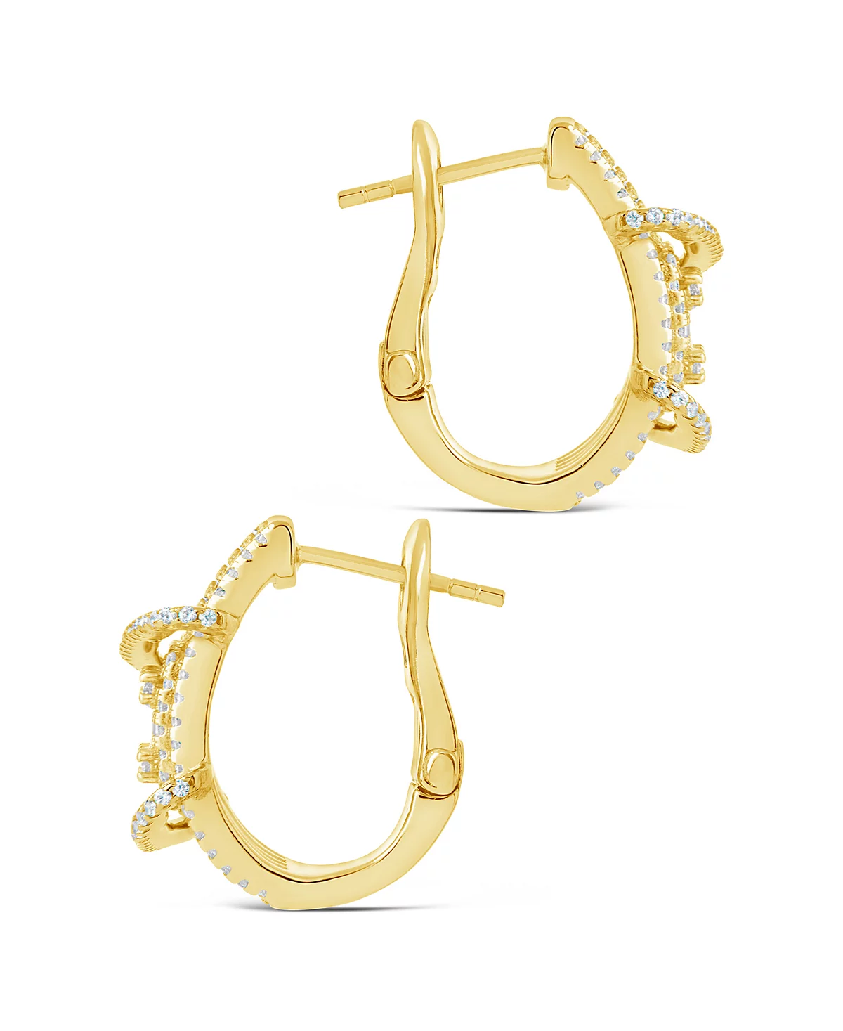Sterling Forever Leigh Cubic Zirconia Statement Hoop Earrings