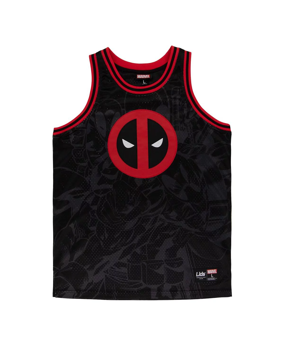 Lids Men's Black Deadpool Basketball Jersey