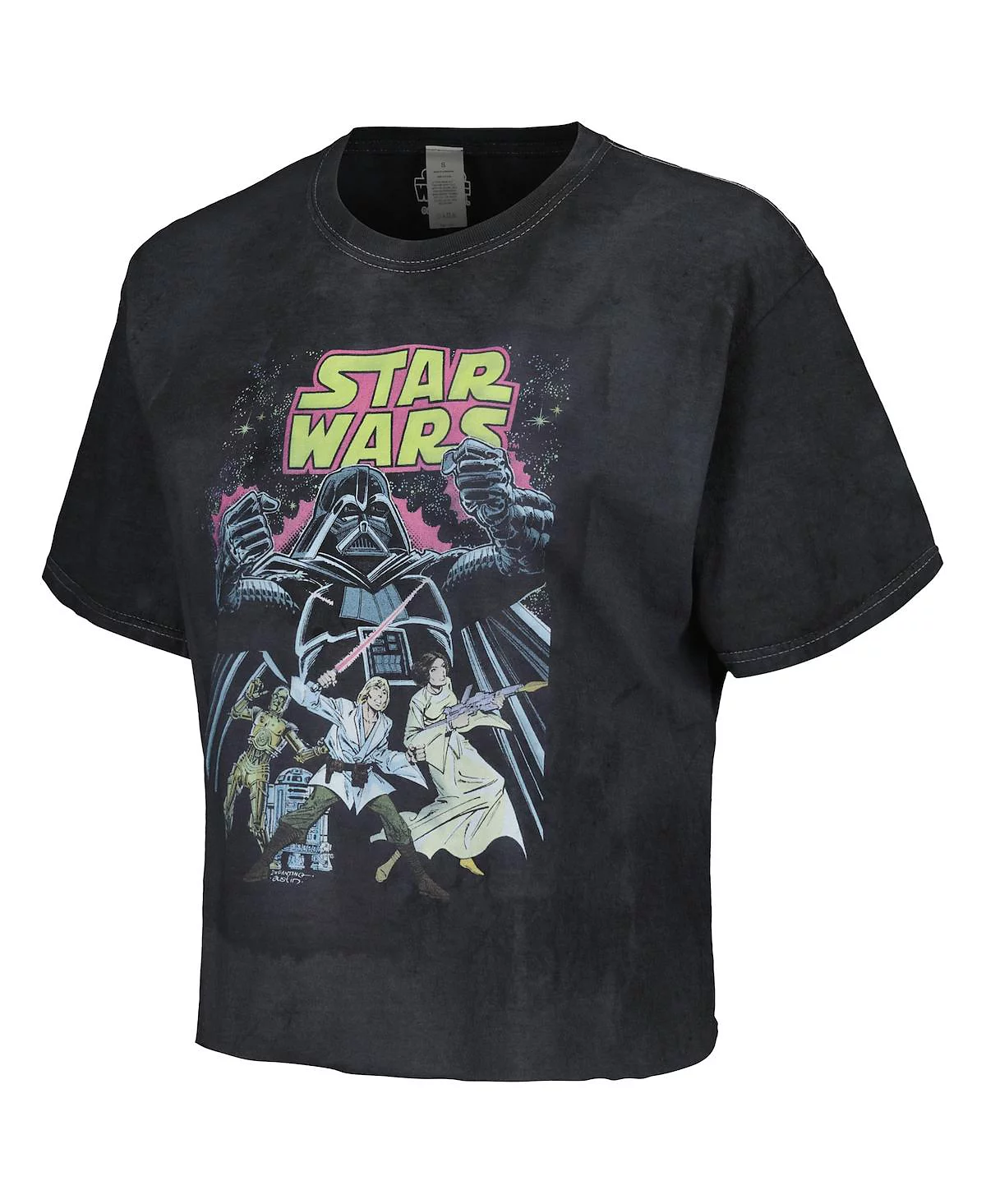 Mad Engine Men's and Women's Black Star Wars Comic Wars T-Shirt
