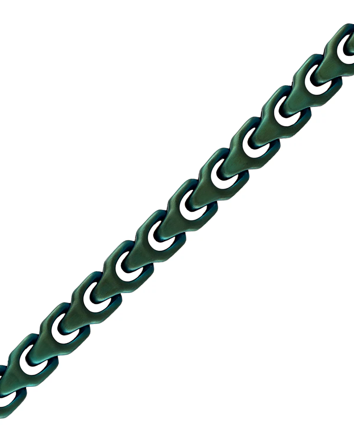 Bulova Green-Tone Stainless Steel Link Bracelet