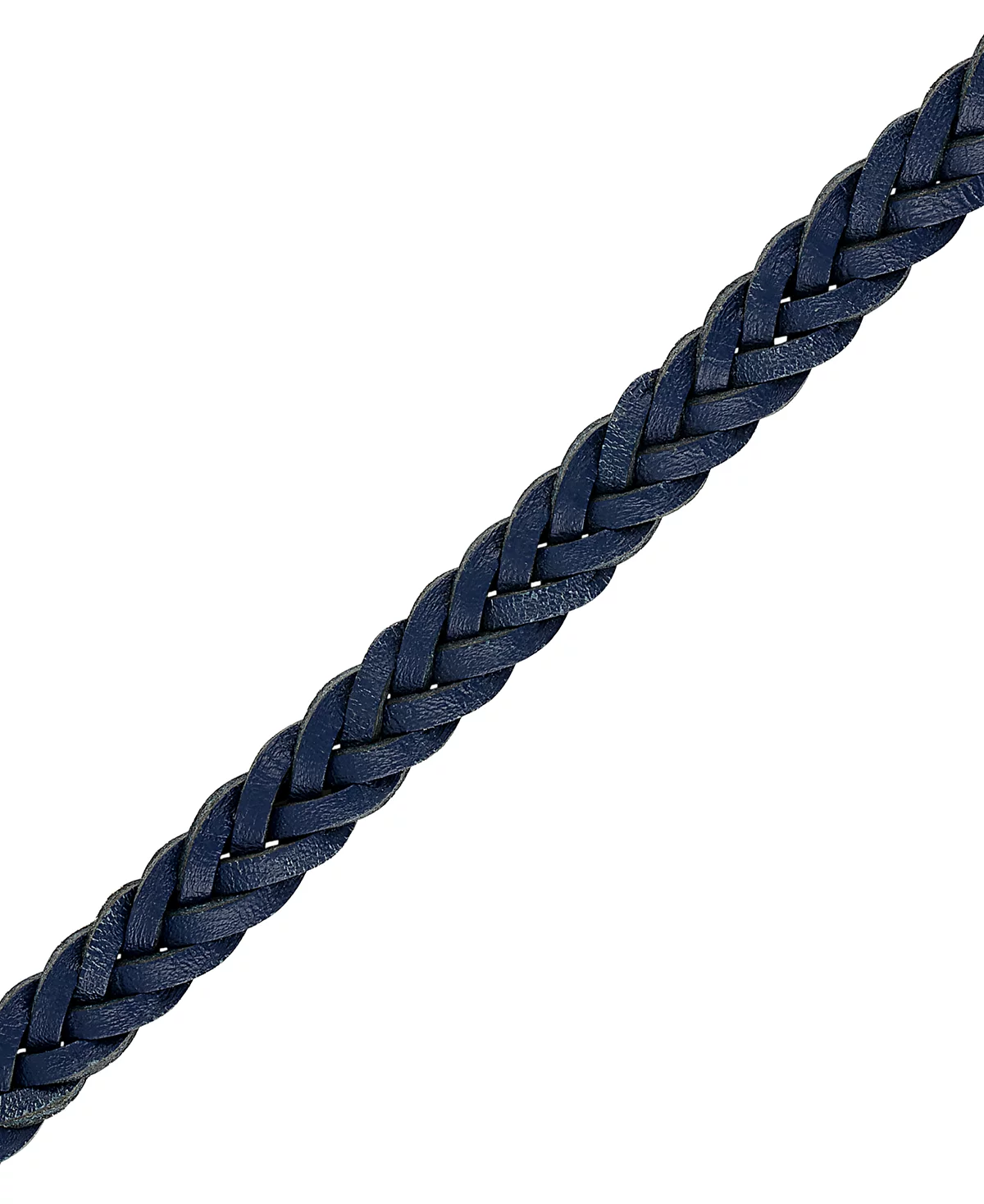 Bulova Blue Leather Braided Bracelet