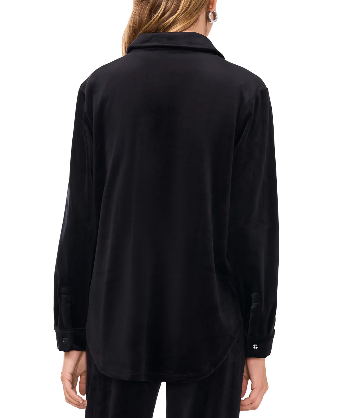 Женский велюровый топ на пуговицах спереди и широкие брюки от Vince Camuto 2690₽