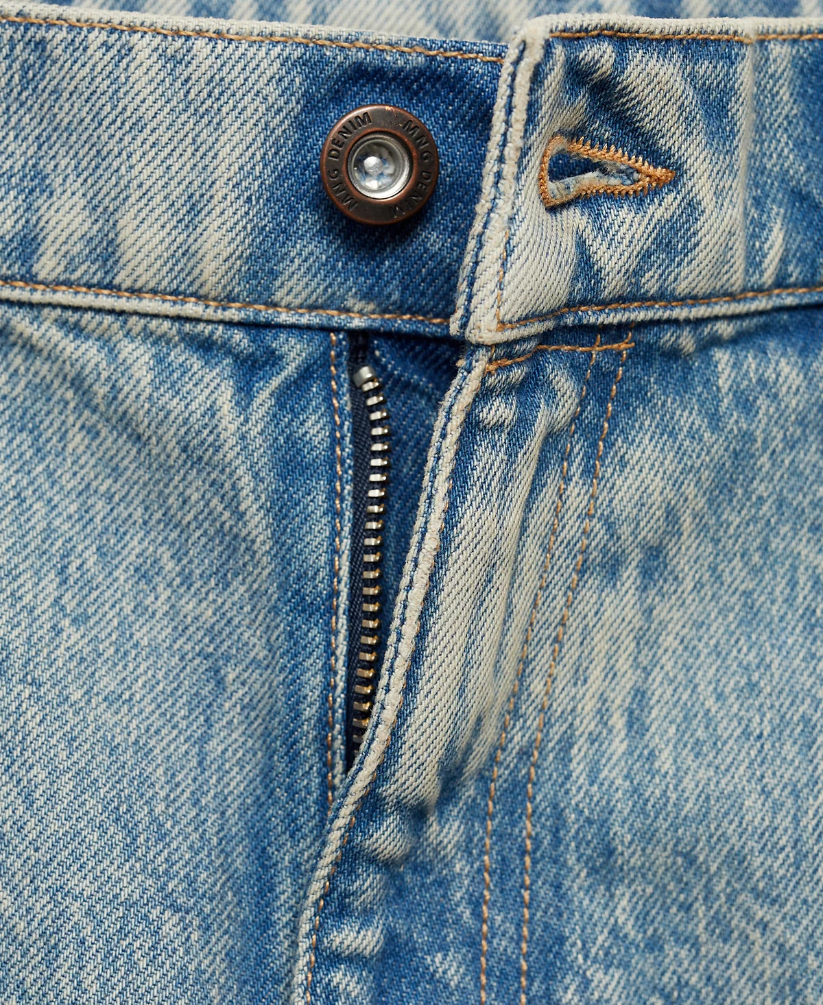 Mango Mens Turn-Up Hem Straight-Fit Jeans 9490₽