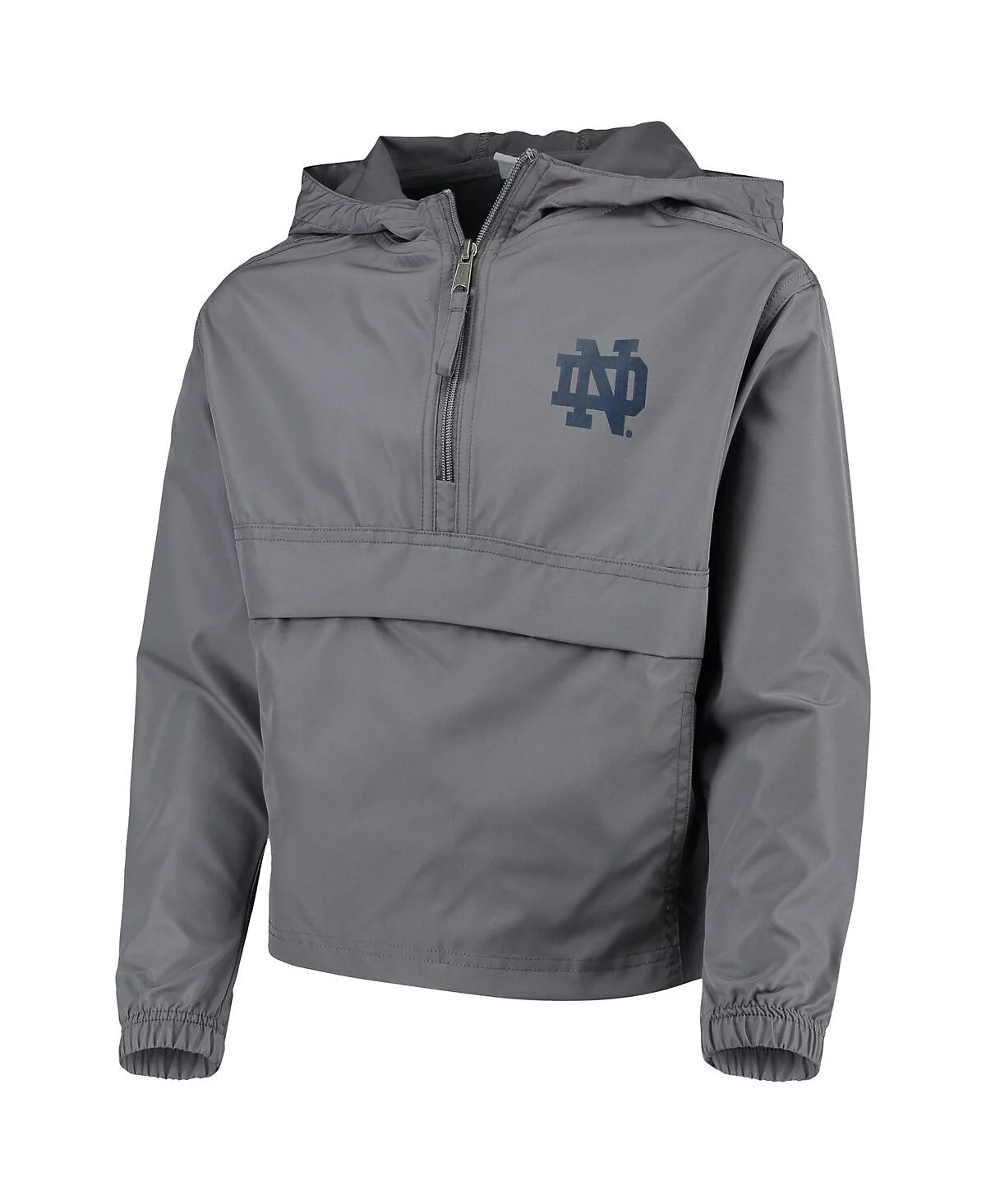 Куртка-ветровка Champion Big для мальчиков и девочек графитового цвета Notre Dame Fighting Irish Pack Go