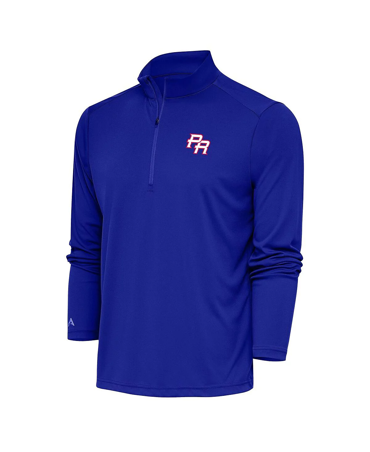 Antigua Mens Royal Puerto Rico Baseball 2023 World Baseball Classic Tribute Quarter-Zip Pullover Top 11390₽