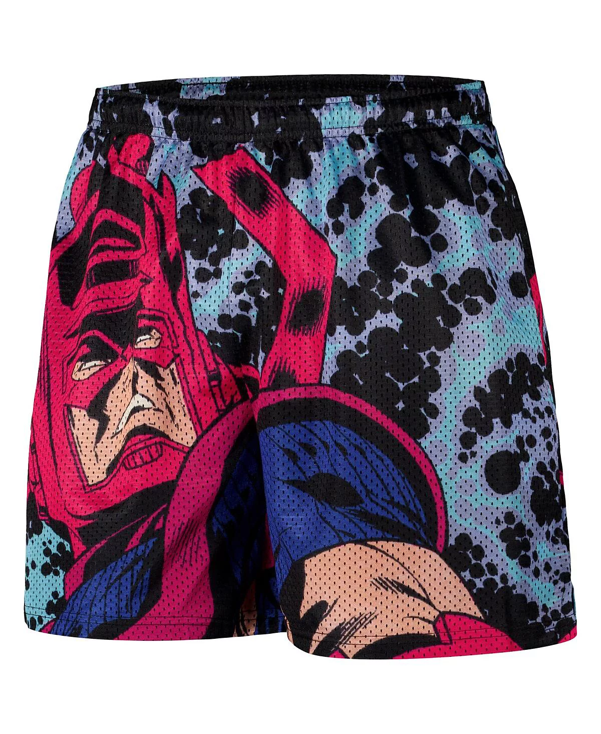 Chalk Line Men's Black The Avengers Galactus Retro Shorts