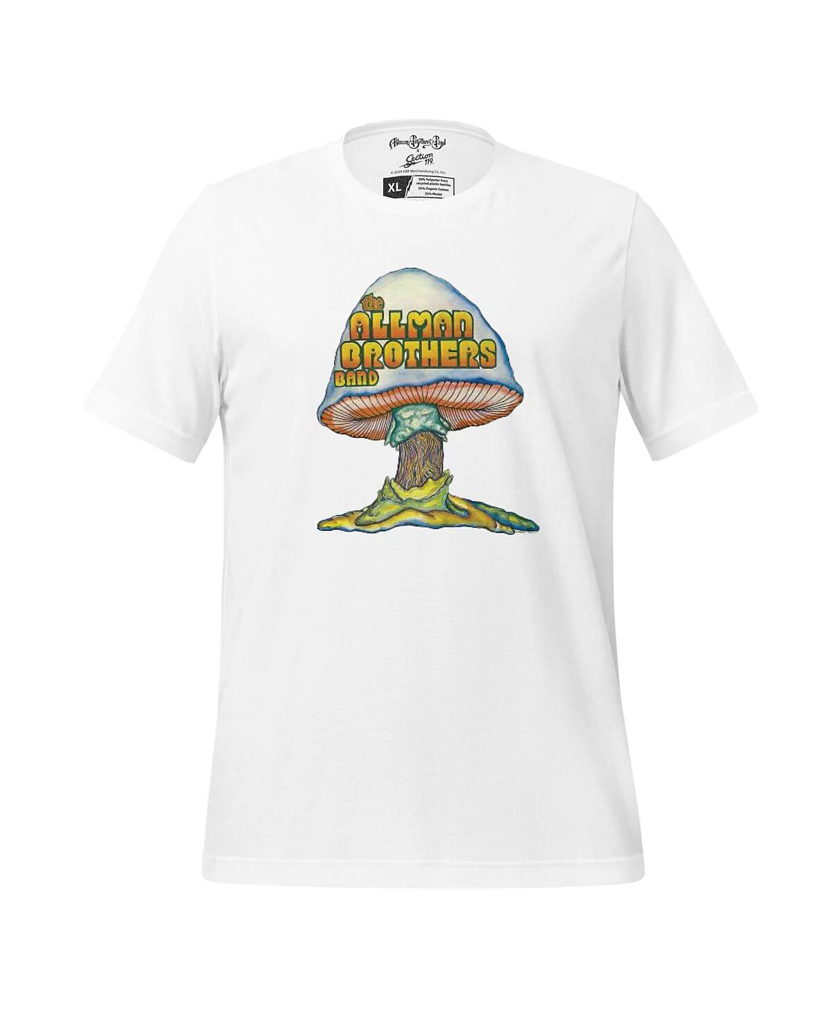 Section 119 Men's and Women's White The Allman Brothers Band Color Mushroom Tri-Blend T-Shirt