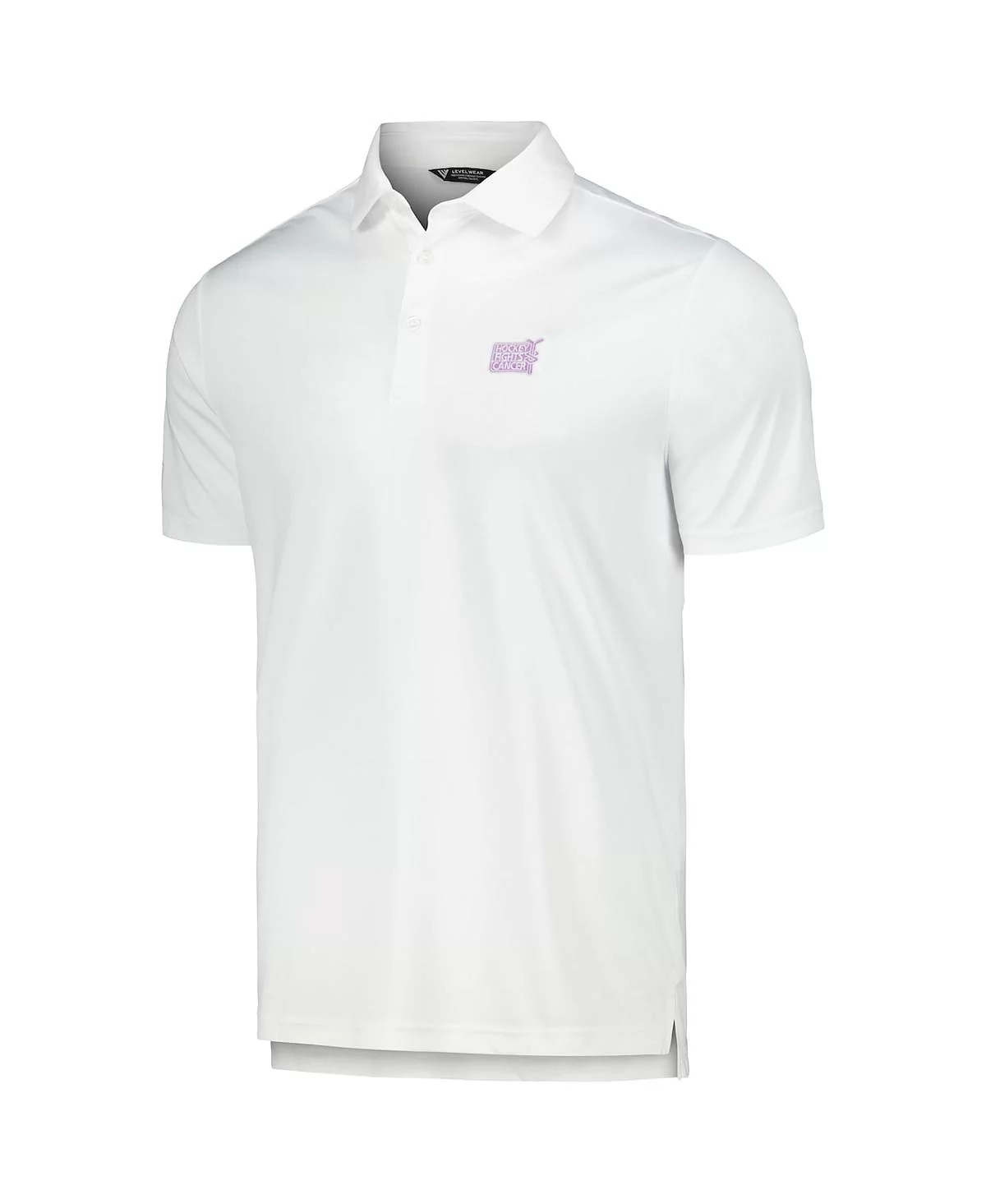 Levelwear Men's White NHL 2023 Hockey Fights Cancer Core Logo Polo
