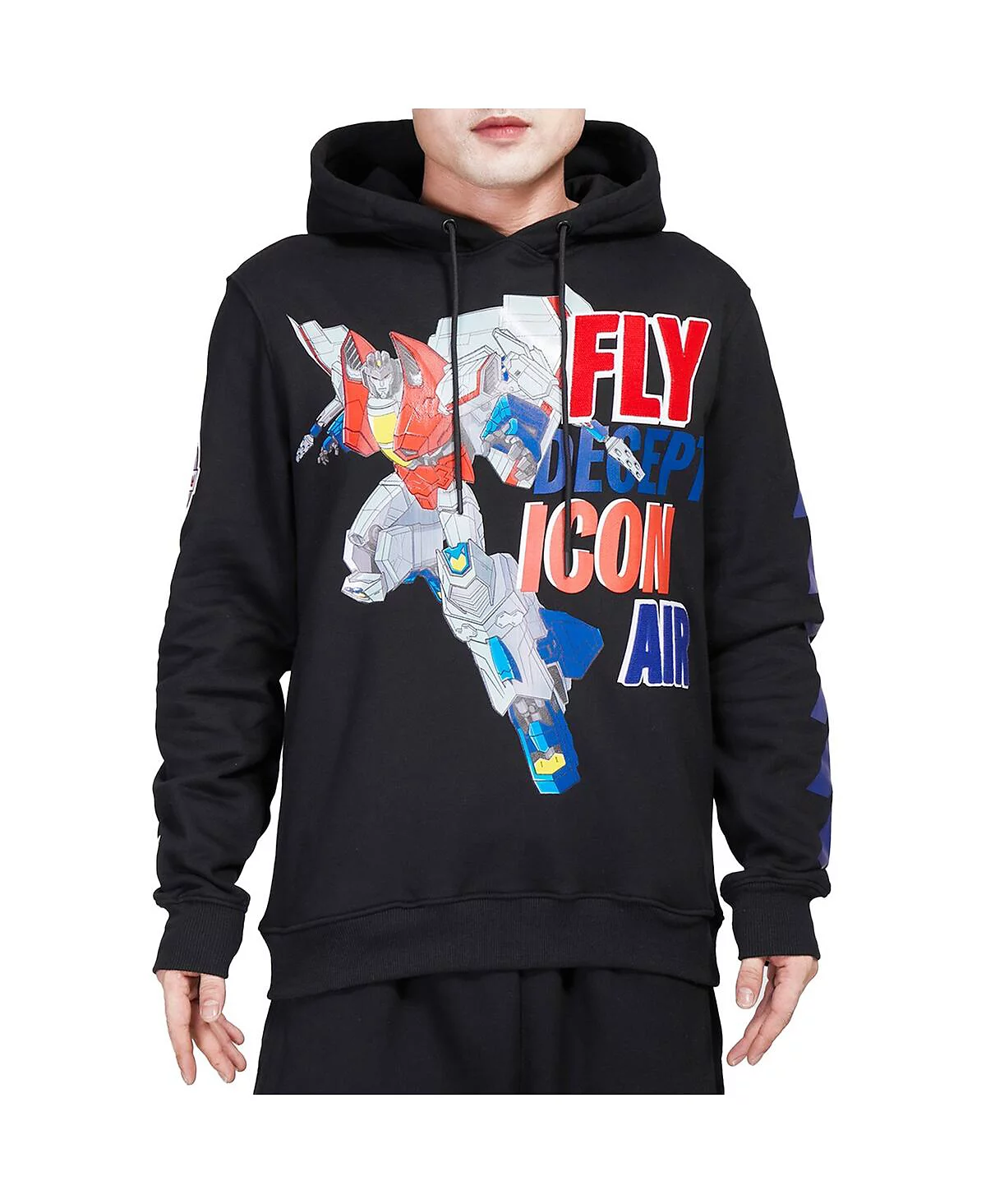 Freeze Max Mens and Womens Black Transformers Decepticon Air Pullover Hoodie 13690₽