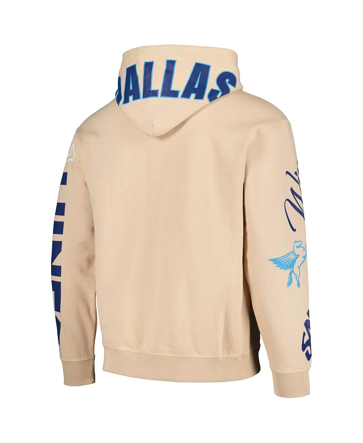 The Wild Collective Mens and Womens Cream Dallas Wings Graffiti Acid Wash Pullover Hoodie 22790₽