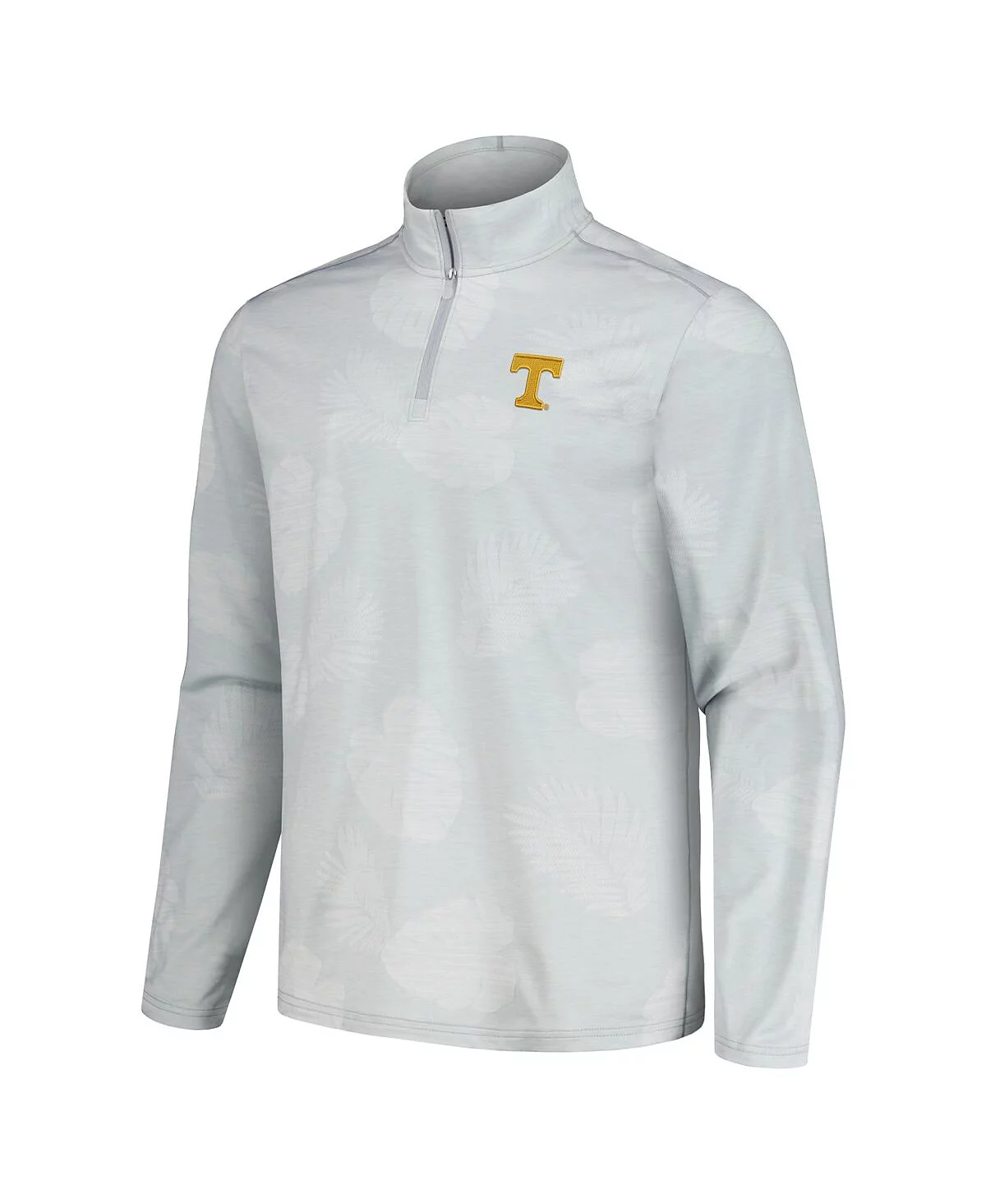 Мужская серая куртка Tommy Bahama Tennessee Volunteers Delray Frond IslandZone с застежкой-молнией на половину длины