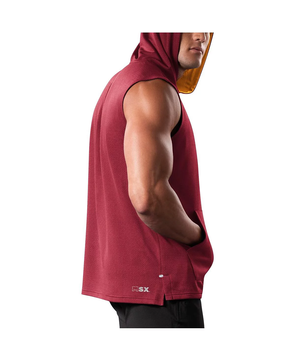 MSX by Michael Strahan Men's Burgundy Washington Commanders Marathon Sleeveless Pullover Hoodie