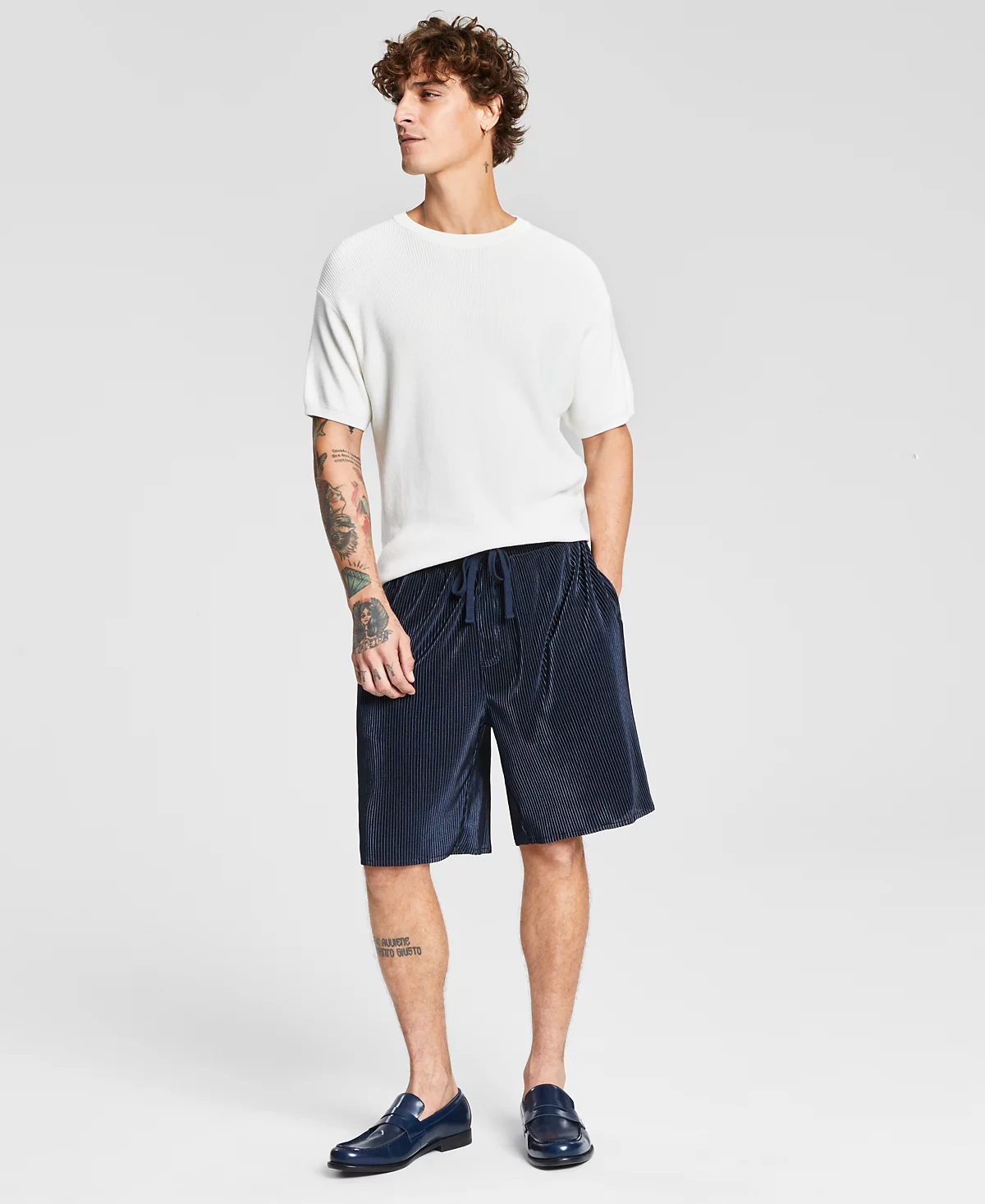 Мужская походная рубашка и шорты из Плиссе с коротким рукавом