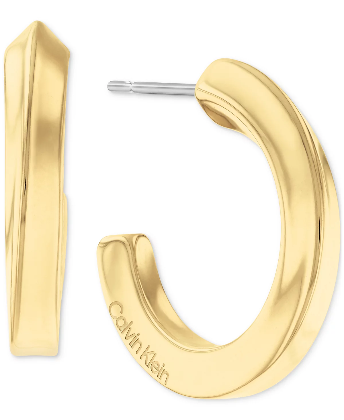 Маленькие серьги-кольца Calvin Klein из нержавеющей стали золотистого цвета, 0,86