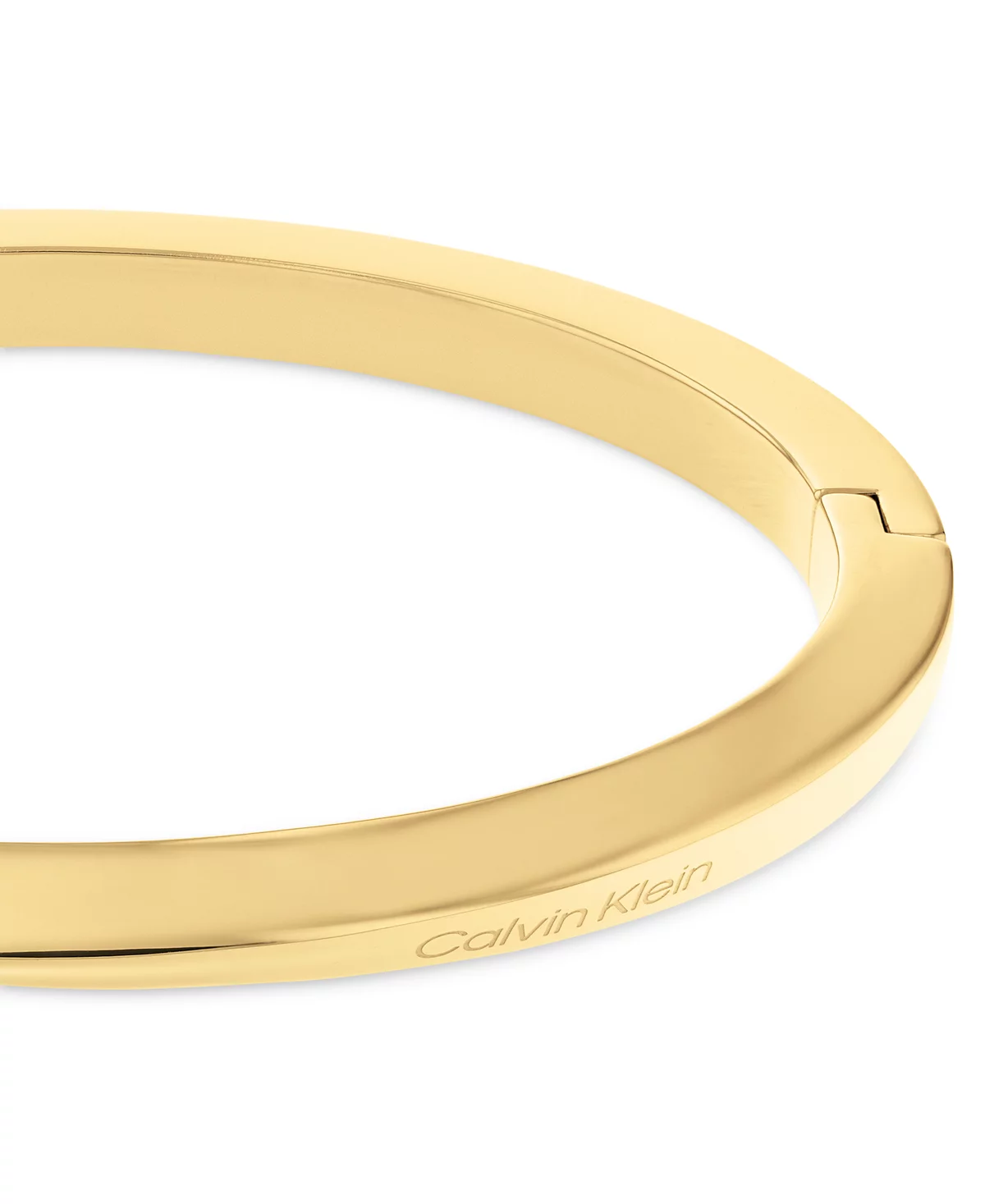 Золотистый браслет Calvin Klein из нержавеющей стали Twist Bangle