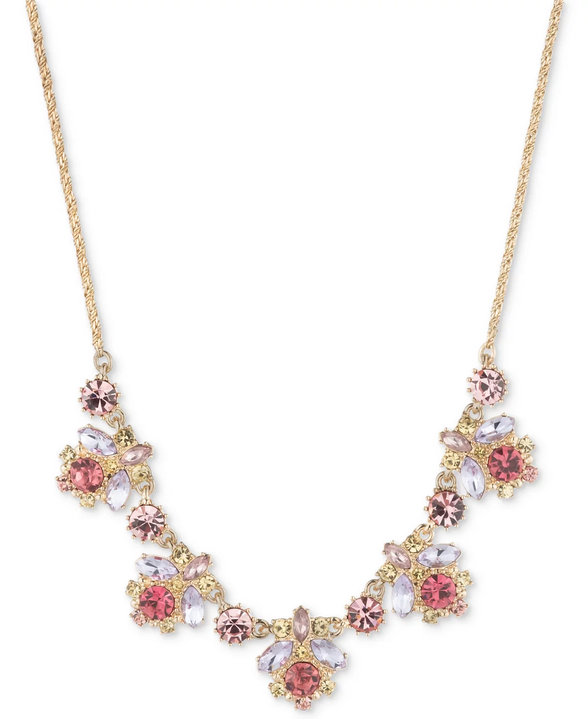 Marchesa Gold-Tone Crystal - Stone Statement Necklace, 16