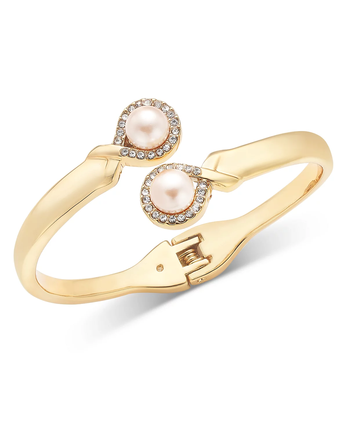 Charter Club Gold-Tone Pink Imitation Pearl Bypass Hinge Bracelet Exclusively at Macys 4490₽