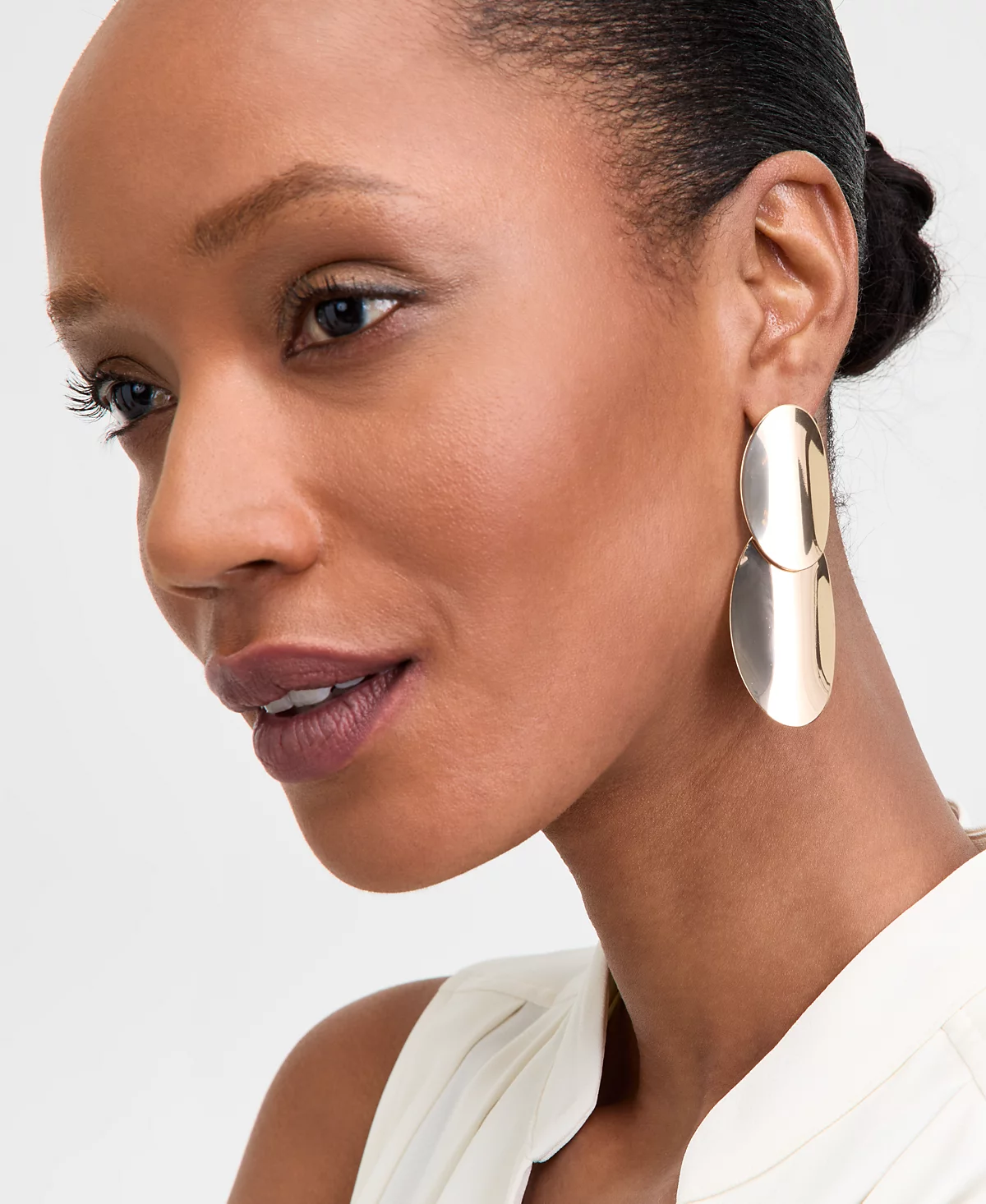 INC International Concepts Gold-Tone Sculptural Disc Drop Earrings Exclusively at Macys 1990₽