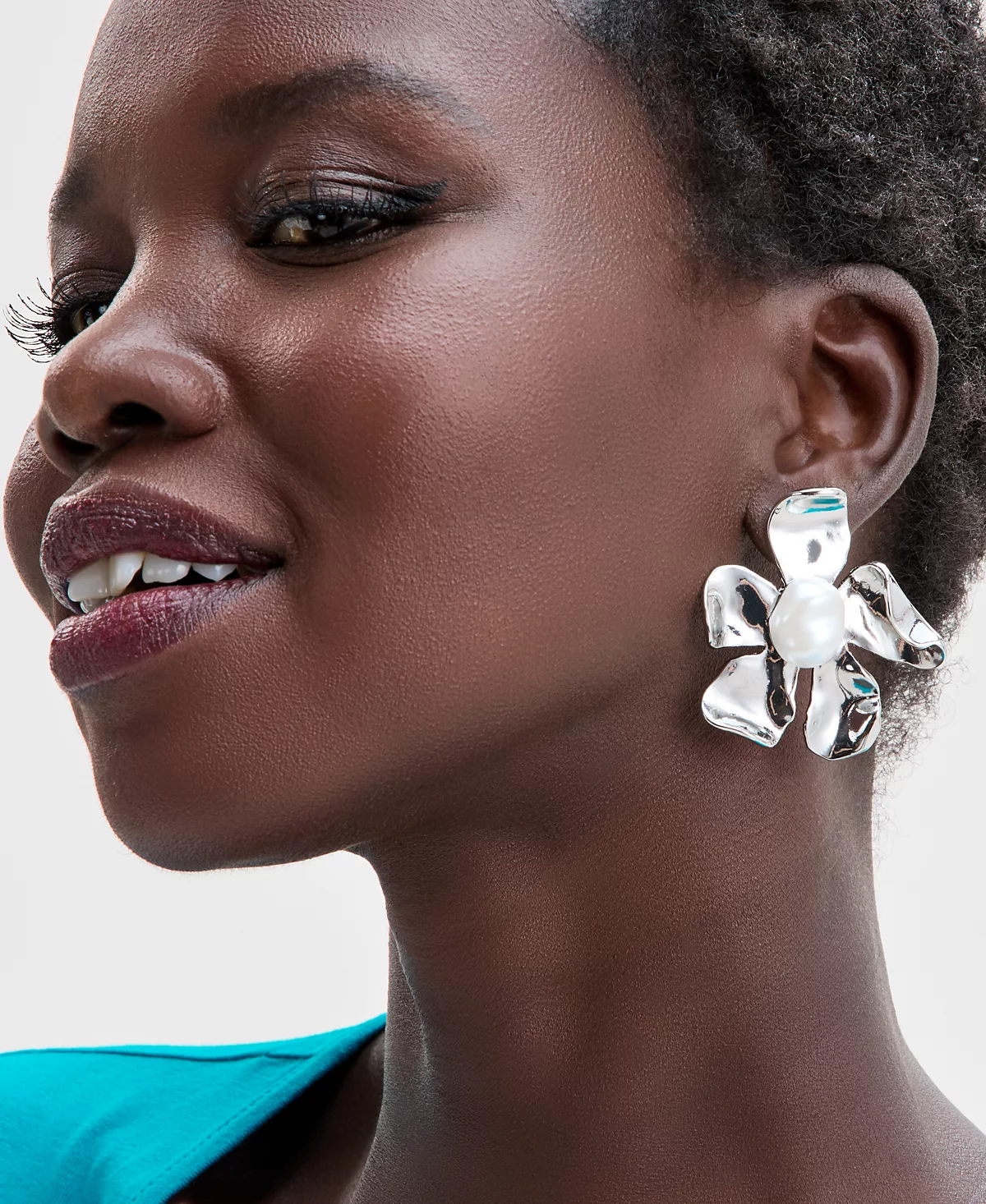 INC International Concepts Silver-Tone Flower Statement Stud Earrings Exclusively at Macys 4490₽
