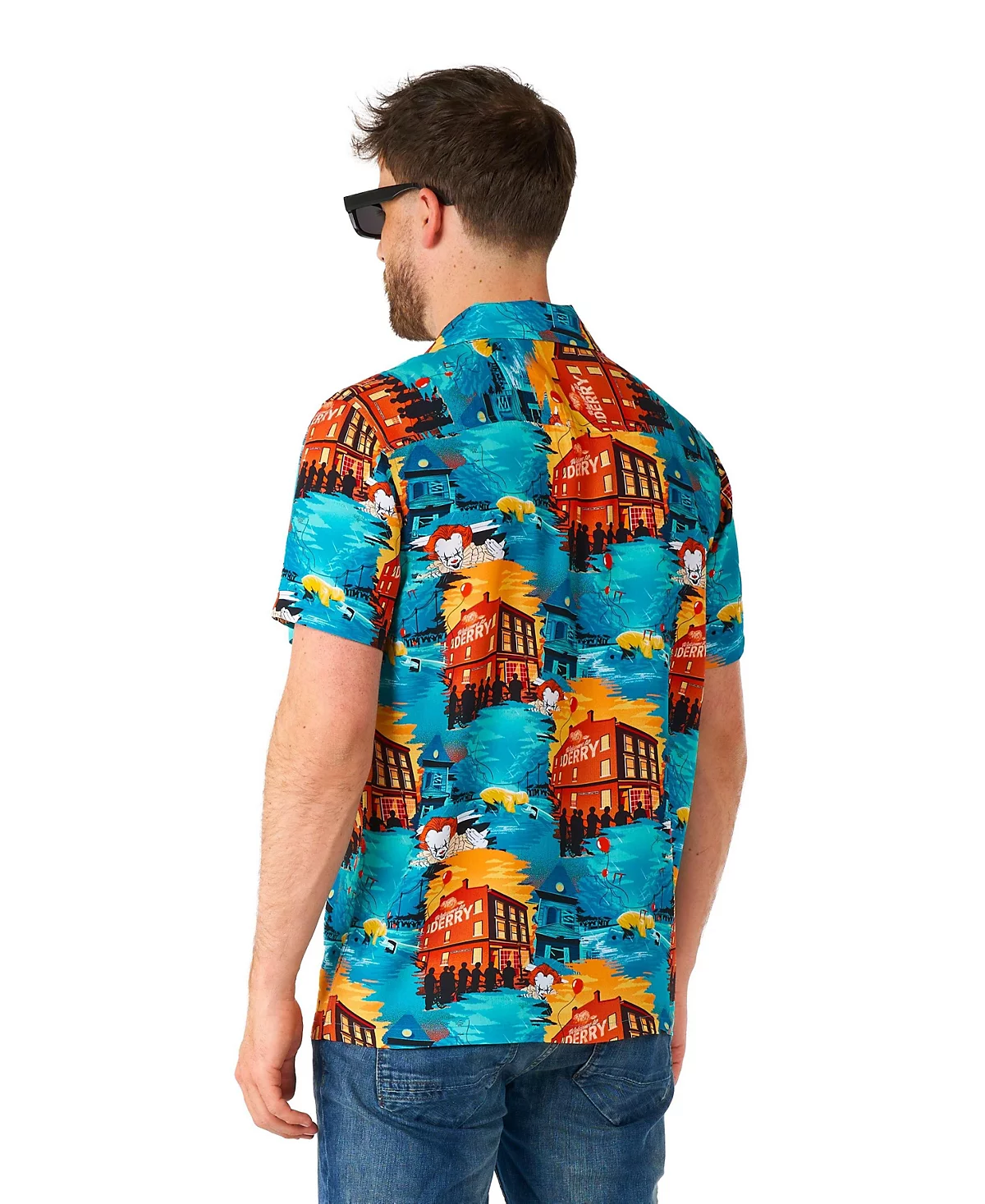 OppoSuits Mens Official IT Hawaii Shirt - Halloween Themed Party Shirt - Short Sleeve - Multicolor 7590₽