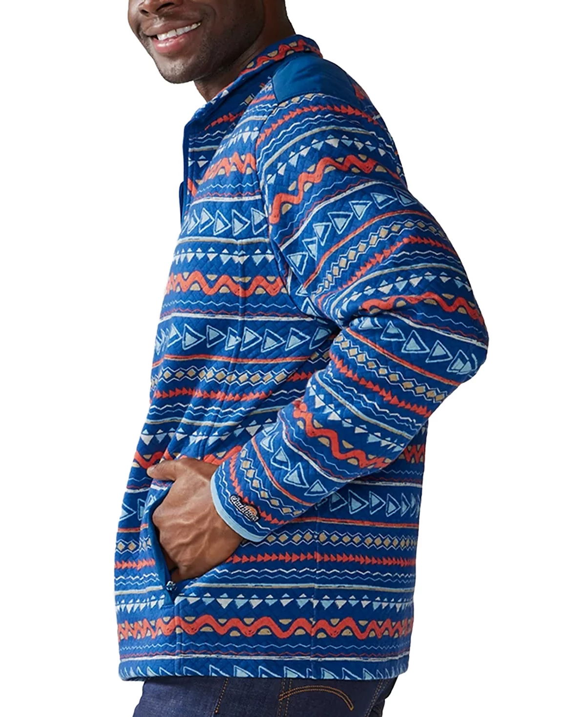 Chubbies Mens Trail Mix Geo-Pattern Quarter-Zip Sweatshirt 5290₽