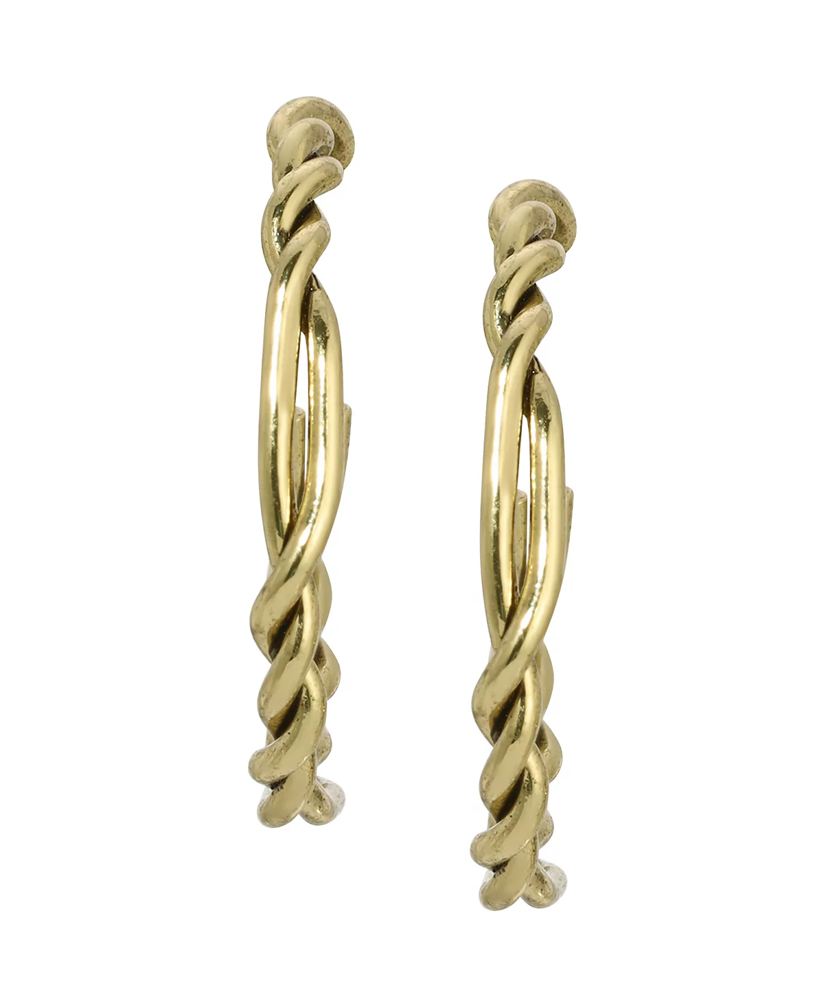 2028 Gold-Tone Twisted Hoop Earrings 2990₽