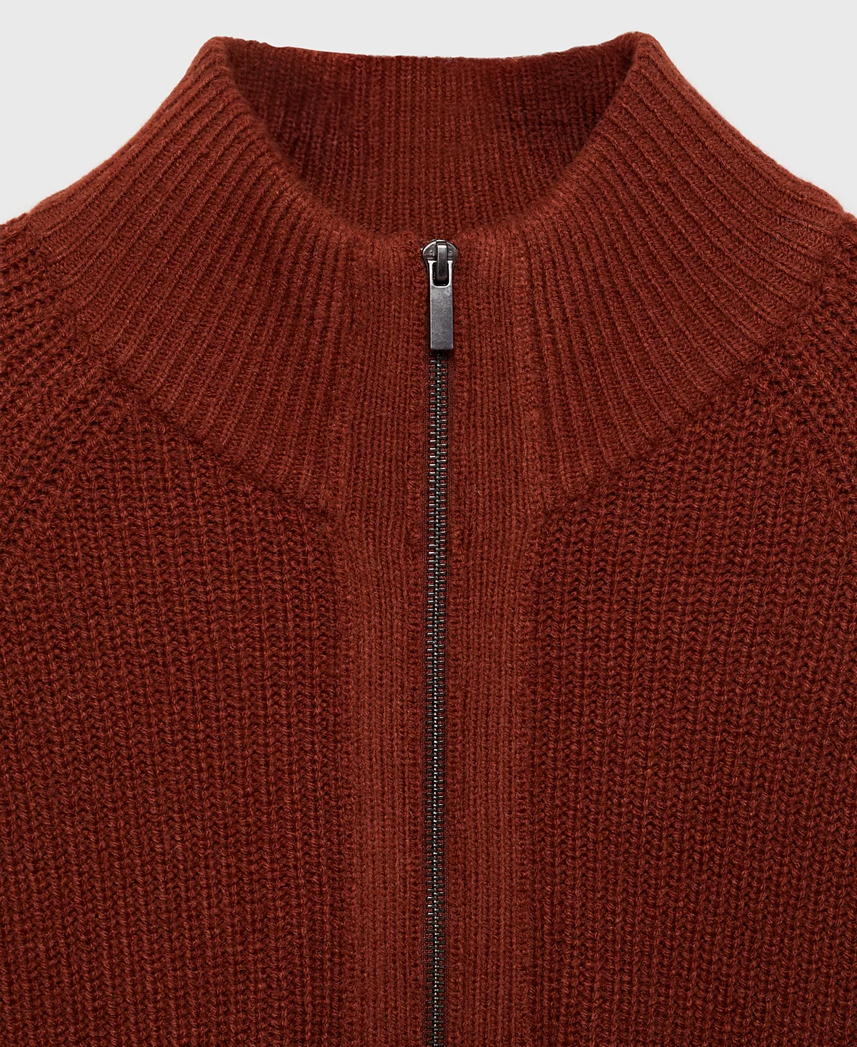 Mango Mens Perkins-Collar Ribbed-Knit Sweater 9490₽