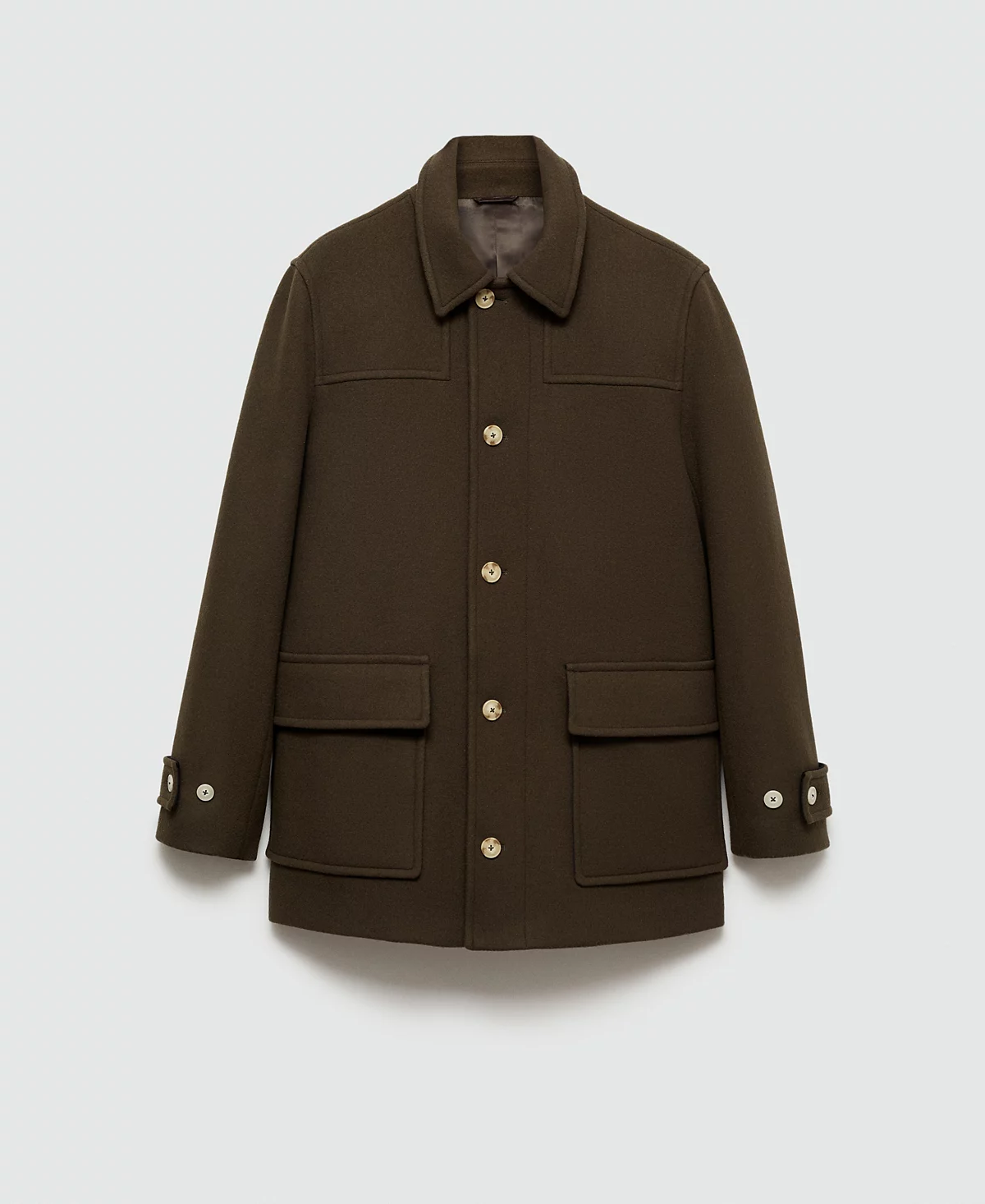 Mango Mens Detachable Hood Wool Coat 18990₽