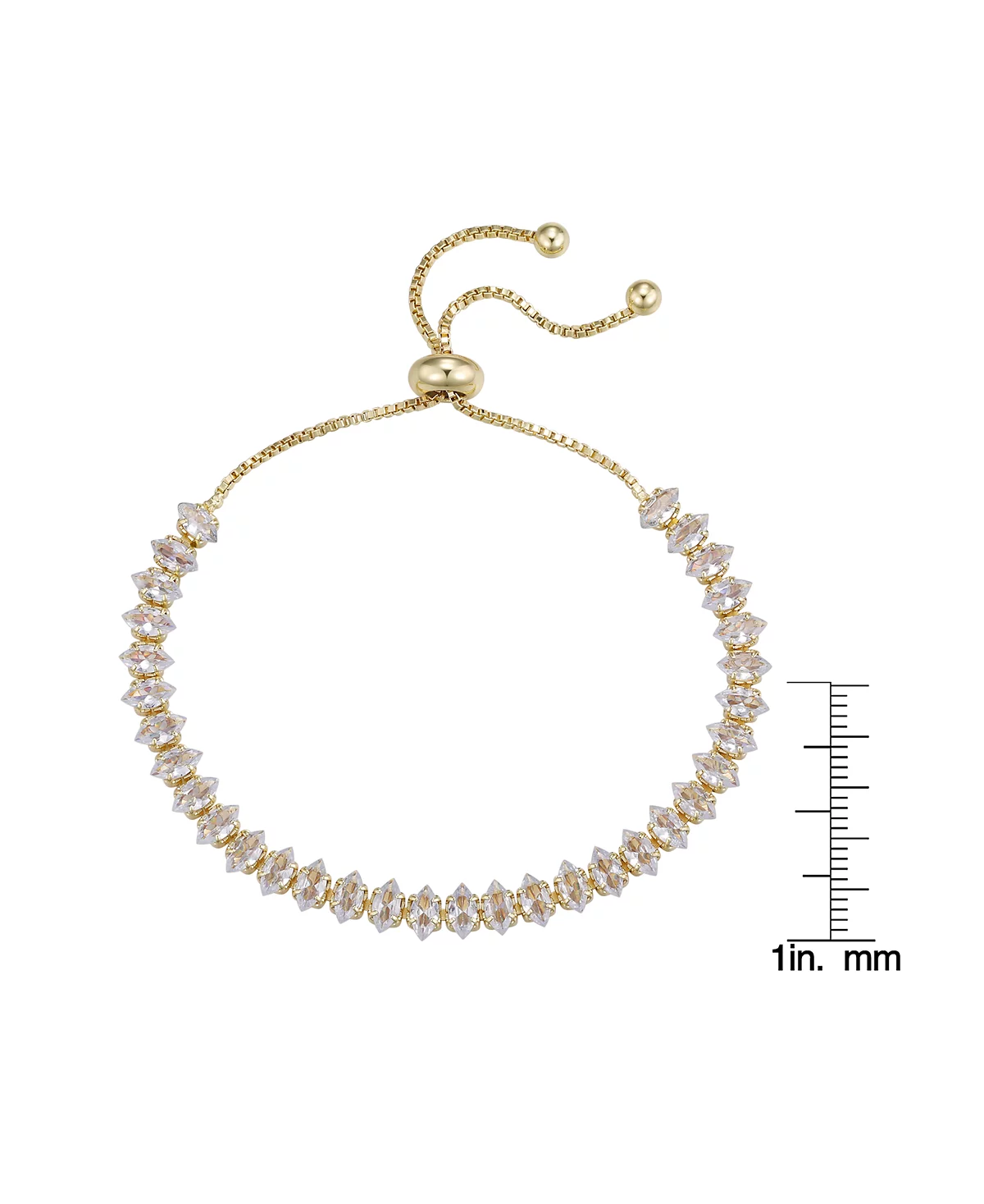 Macy's Cubic Zirconia Marquise Adjustable Bracelet