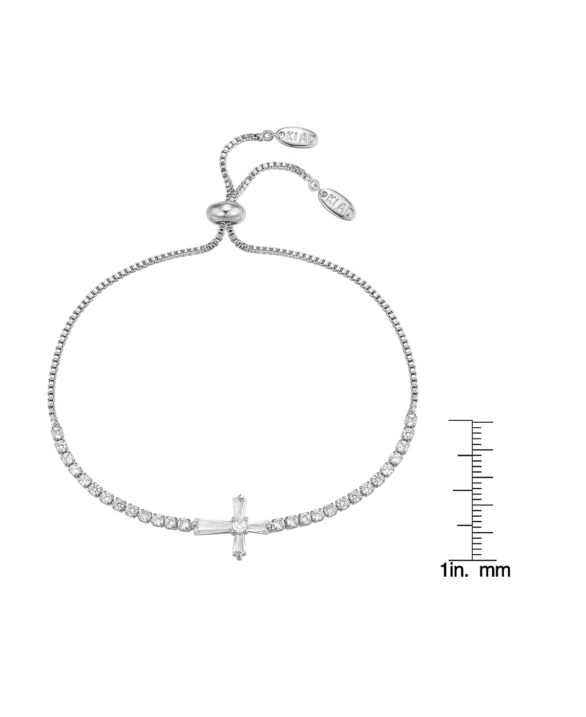 Macys Cubic Zirconia Cross Adjustable Bracelet 7390₽