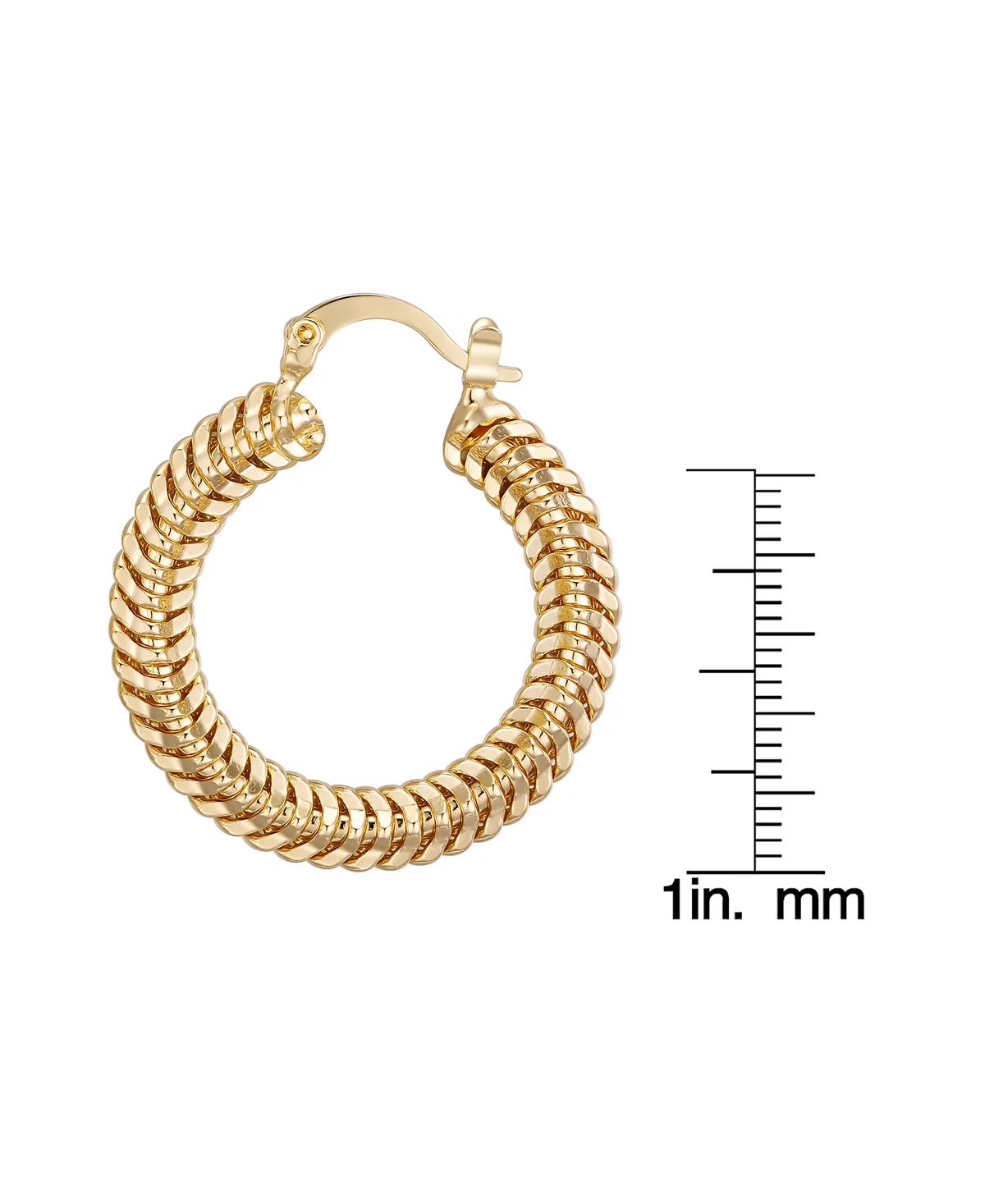 Macys Gold-Plated Wave Hoop Earrings 5090₽