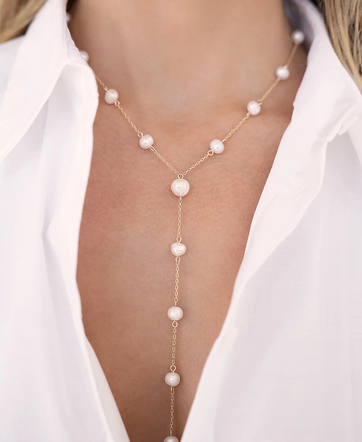 Ettika Dripping Mother of Pearl Lariat Necklace 17090₽