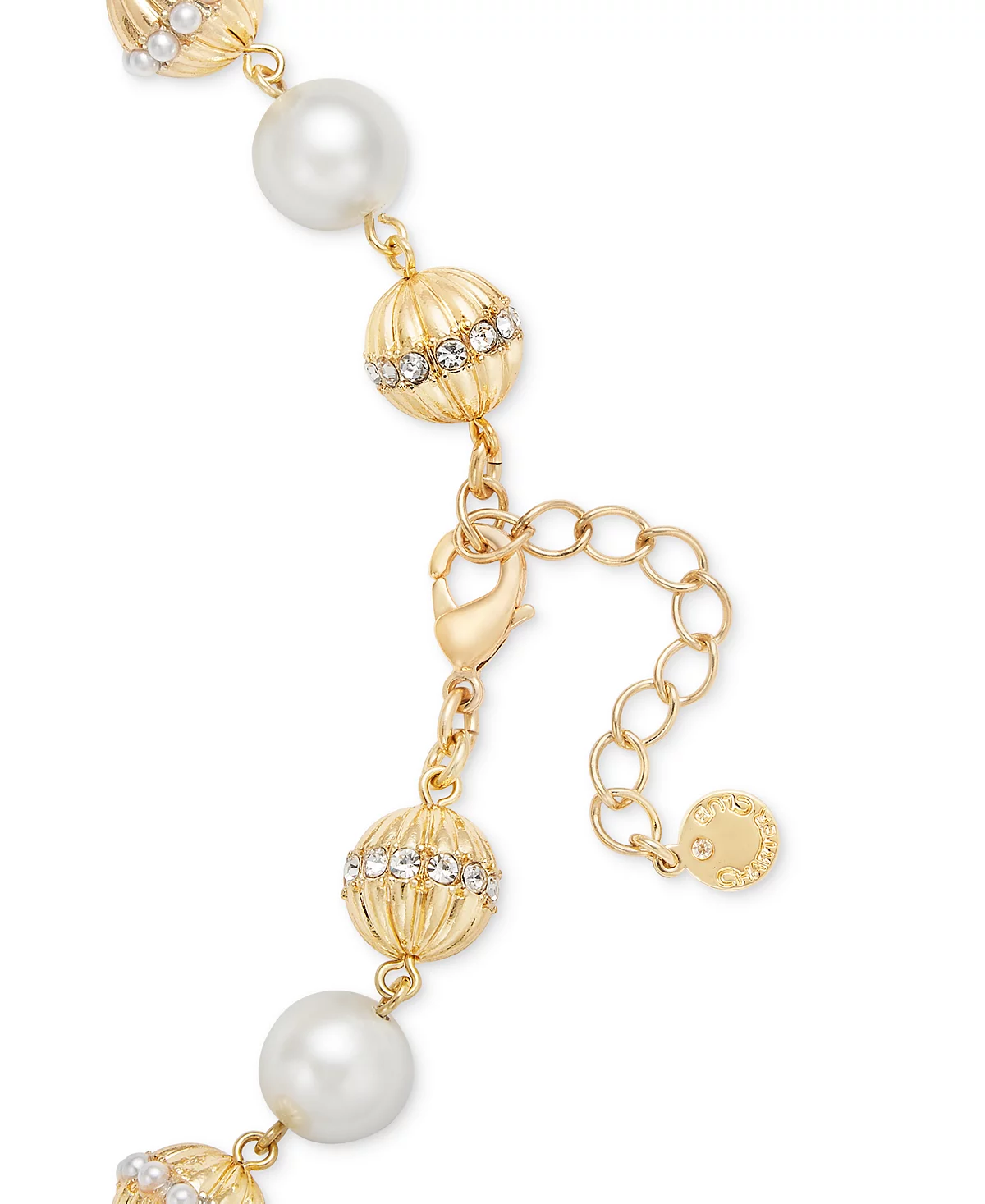 Charter Club Gold-Tone Pav - Imitation Pearl Bead All-Around Collar Necklace 17 2 extender Exclusively at Macys 5990₽