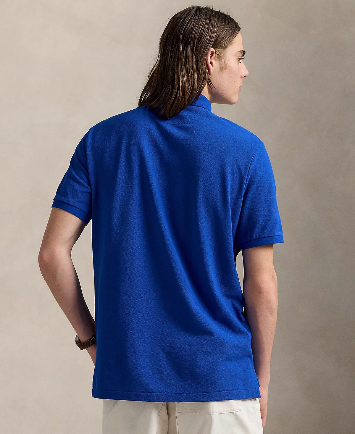 Мужская рубашка поло Polo Ralph Lauren классического кроя из сетчатого материала с графическим принтом
