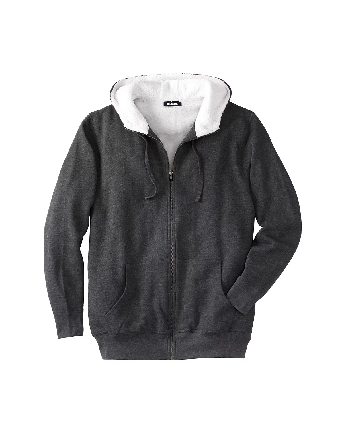 KingSize Big - Tall Sherpa-Lined Fleece Zip Hoodie 14790₽