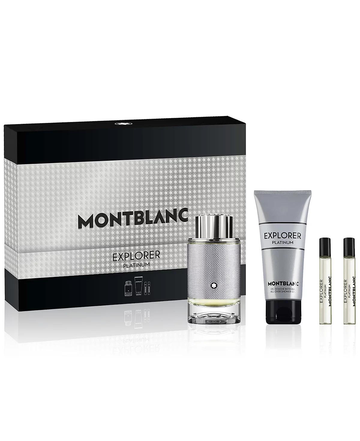 Montblanc Mens 4-Pc Explorer Platinum Eau de Parfum Gift Set 25090₽