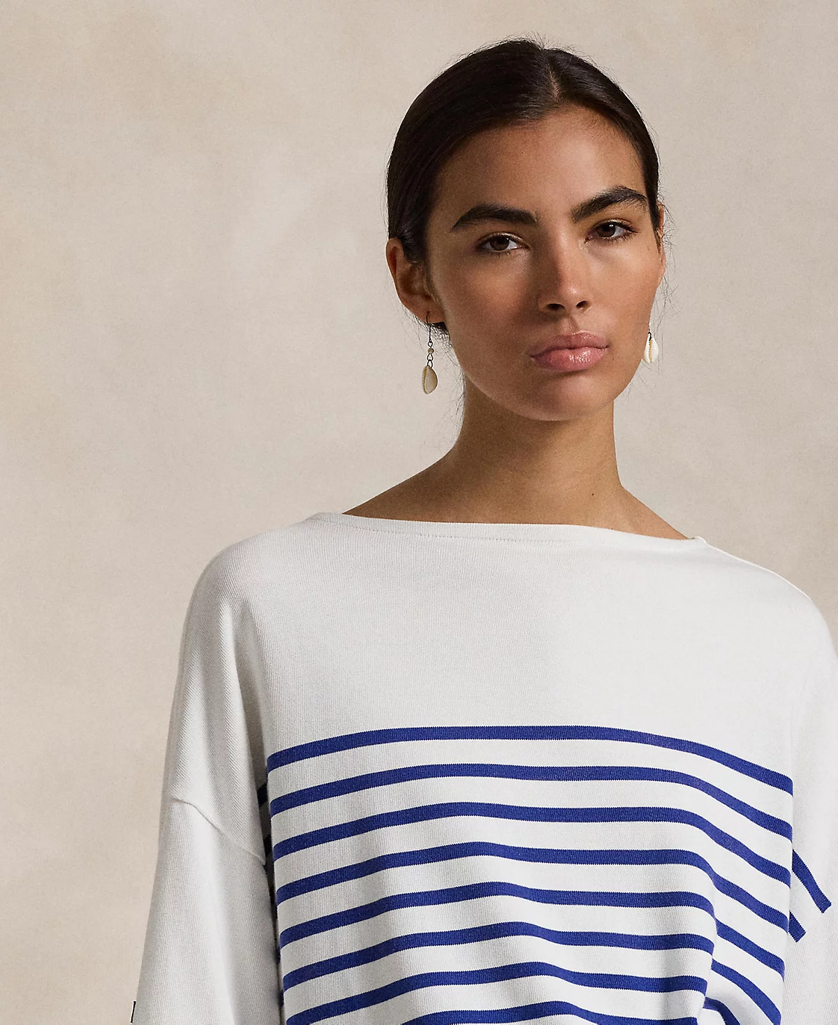 Женская футболка Polo Ralph Lauren в полоску с вырезом лодочкой Mariner