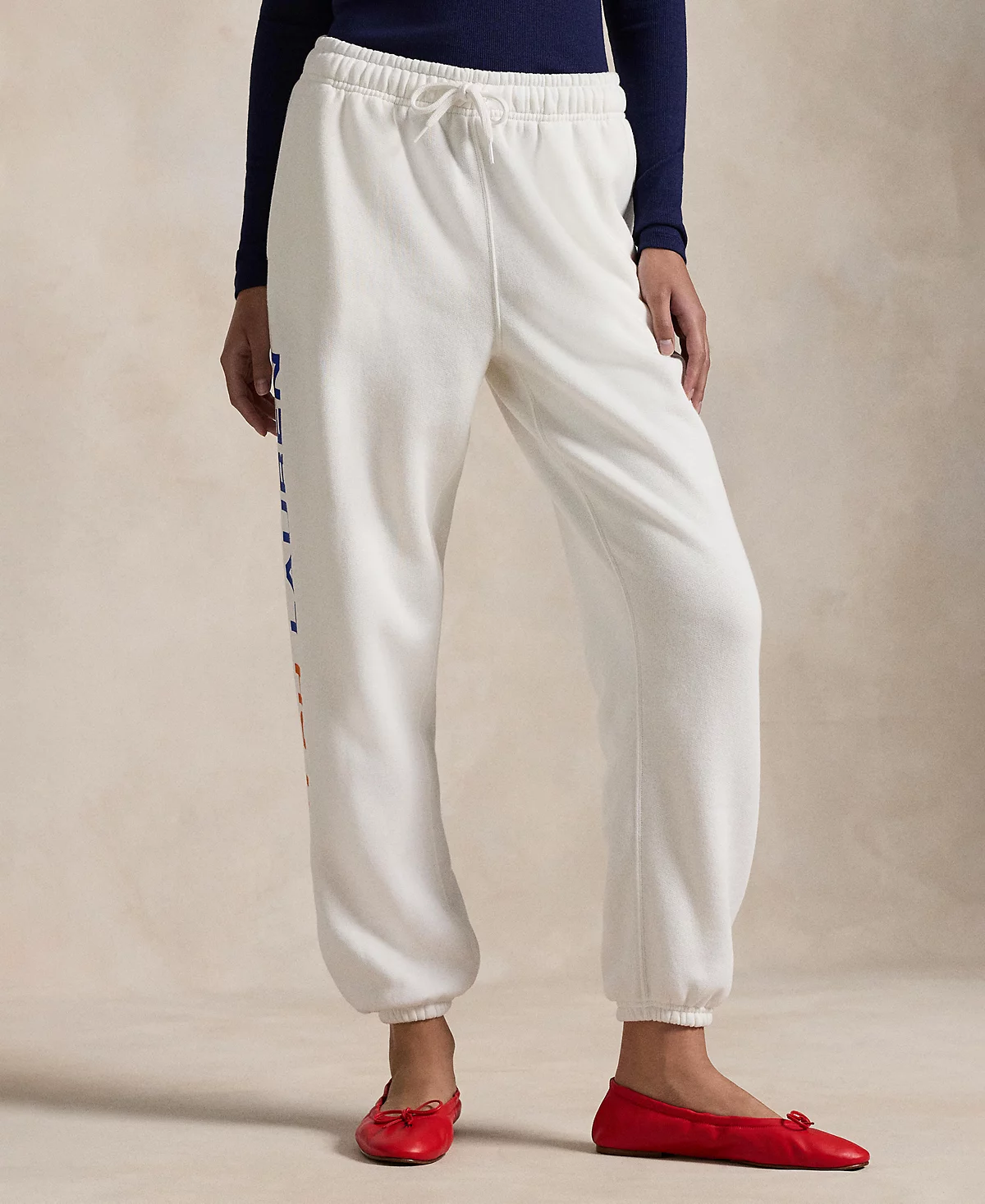 Женские флисовые спортивные брюки Polo Ralph Lauren с флагом и логотипом