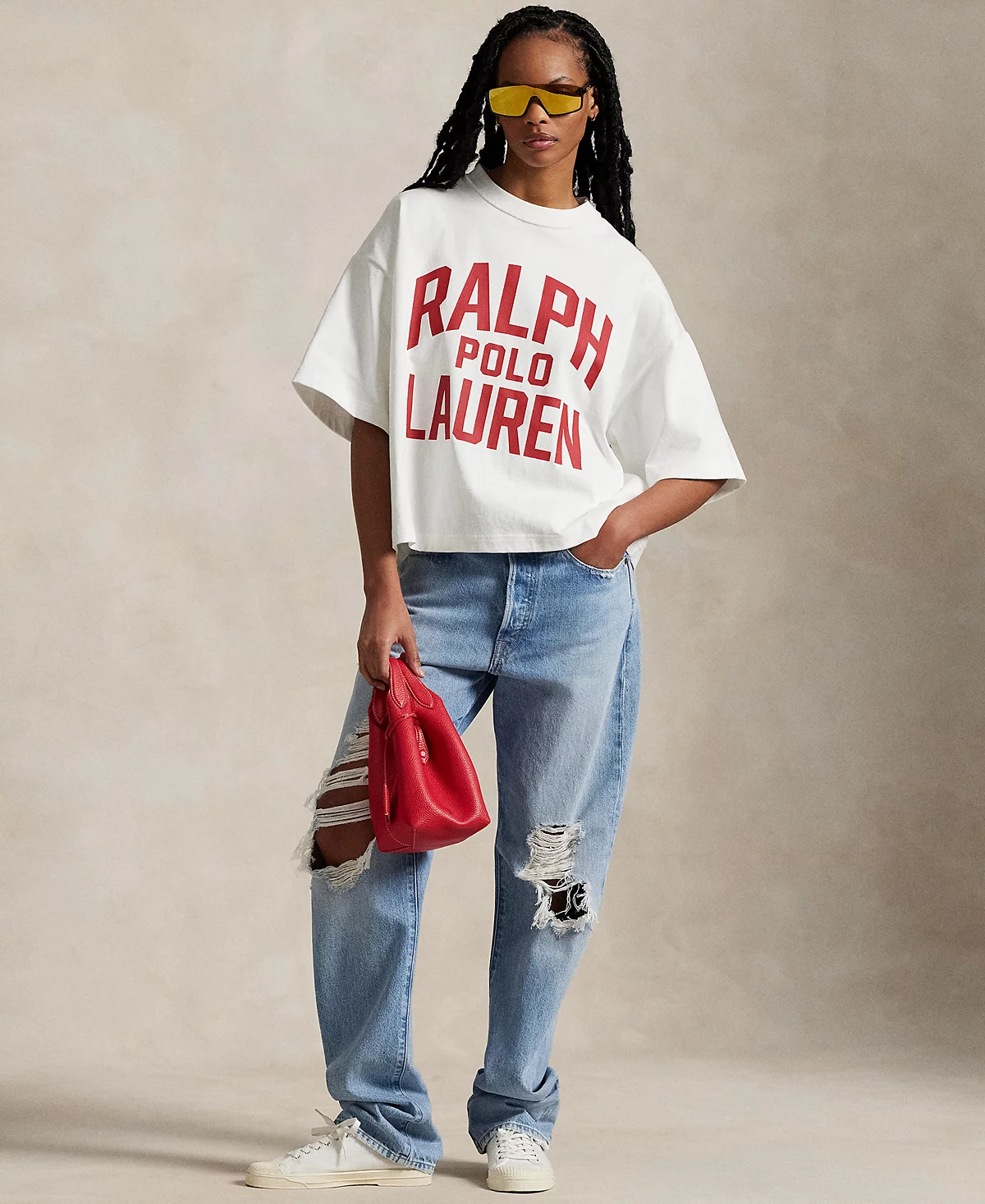 Женская футболка из хлопчатобумажного джерси с логотипом Polo Ralph Lauren