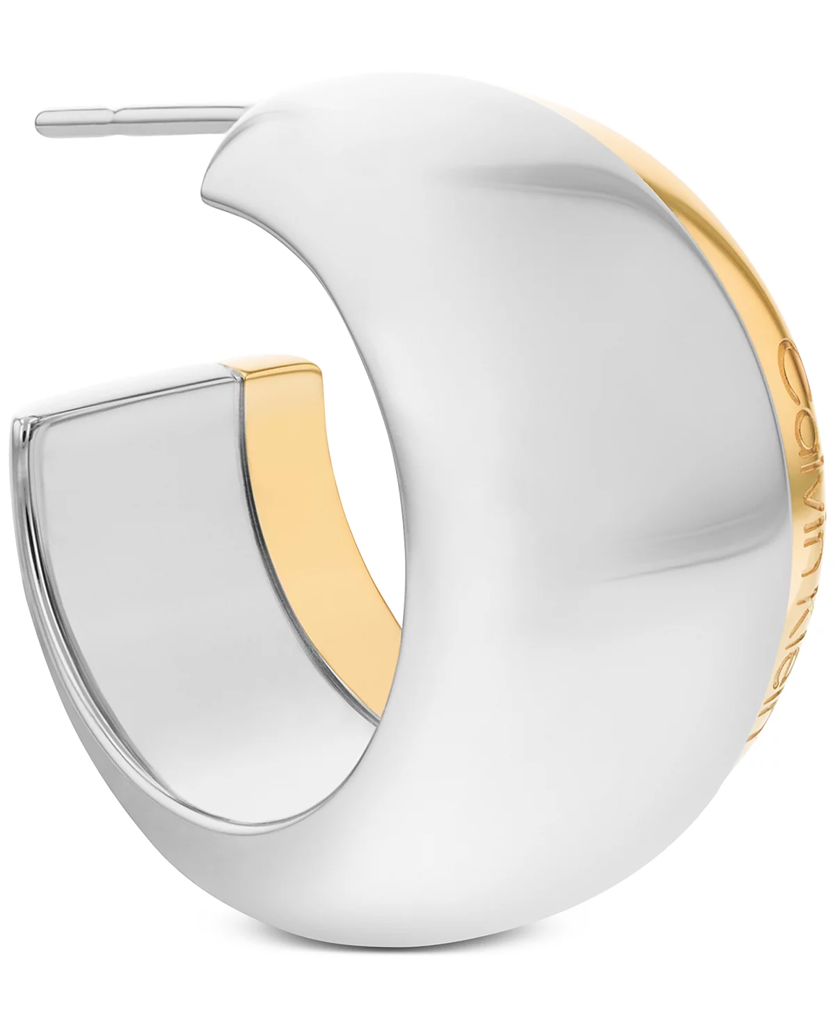 Calvin Klein Two-Tone Stainless Steel Small C-Hoop Earrings 08 13290₽