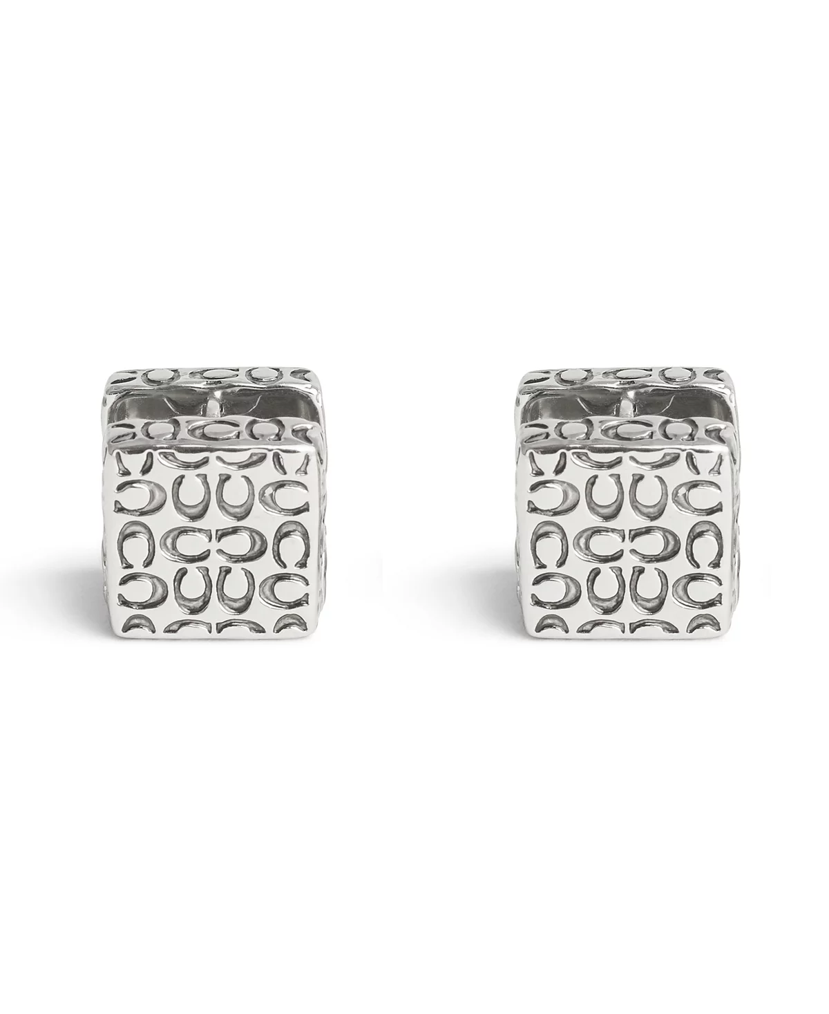 COACH Signature Quilted Cube Huggie Earrings 18090₽