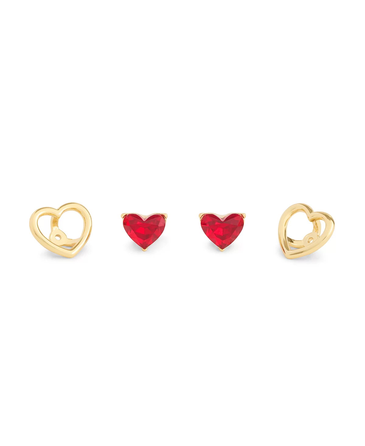 COACH Faux Stone Halo Heart Stud Convertible Earrings 7290₽
